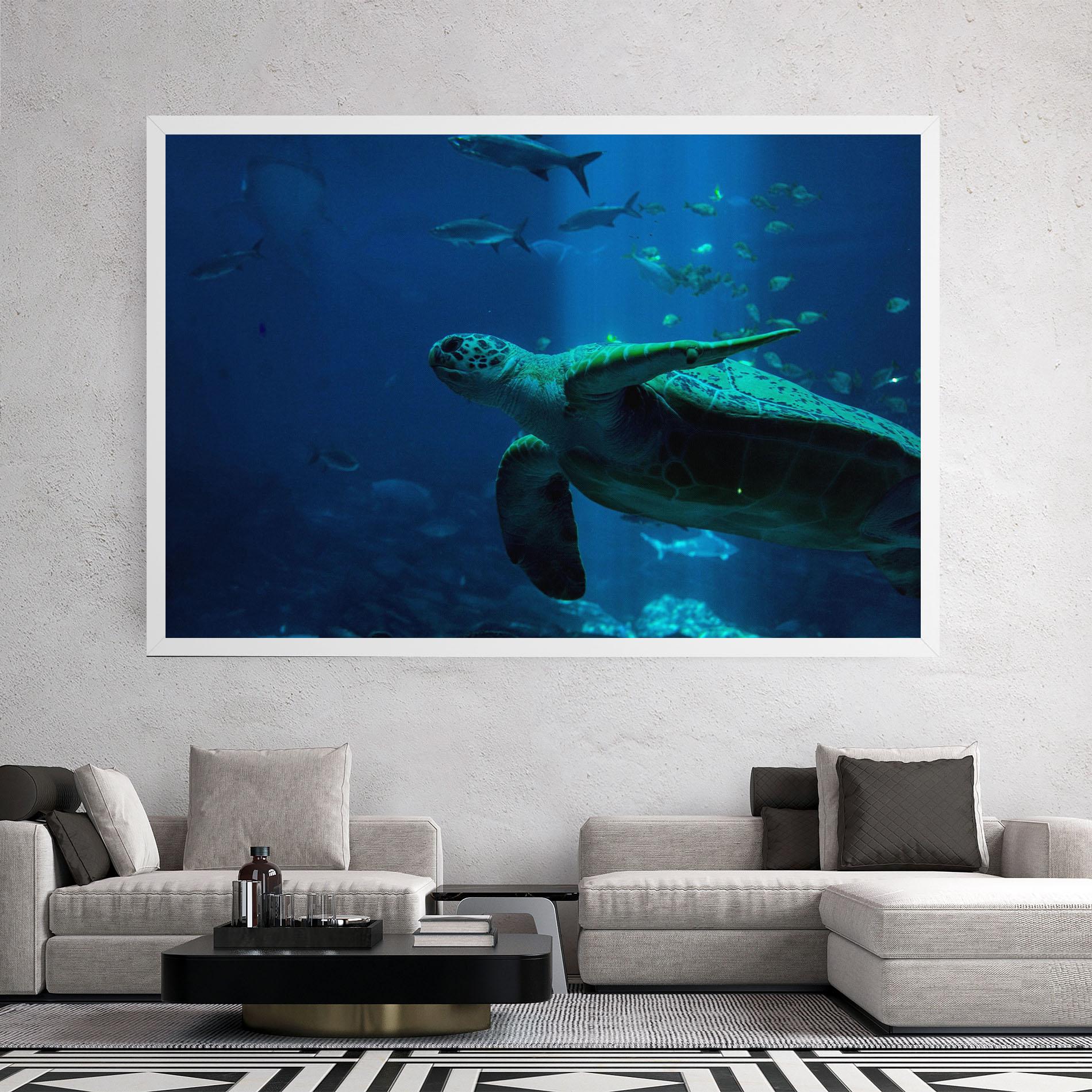 Vászonkép Green Turtule mockup 2