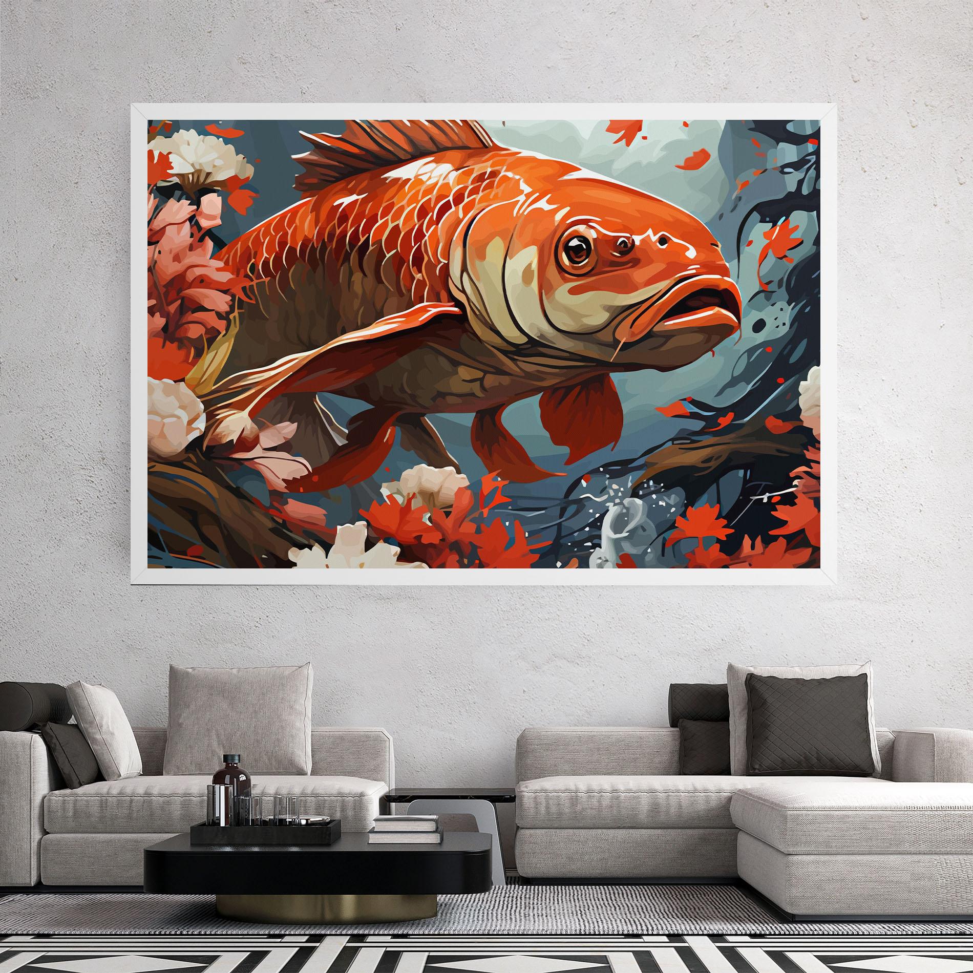 Vászonkép Orange Koi mockup 2