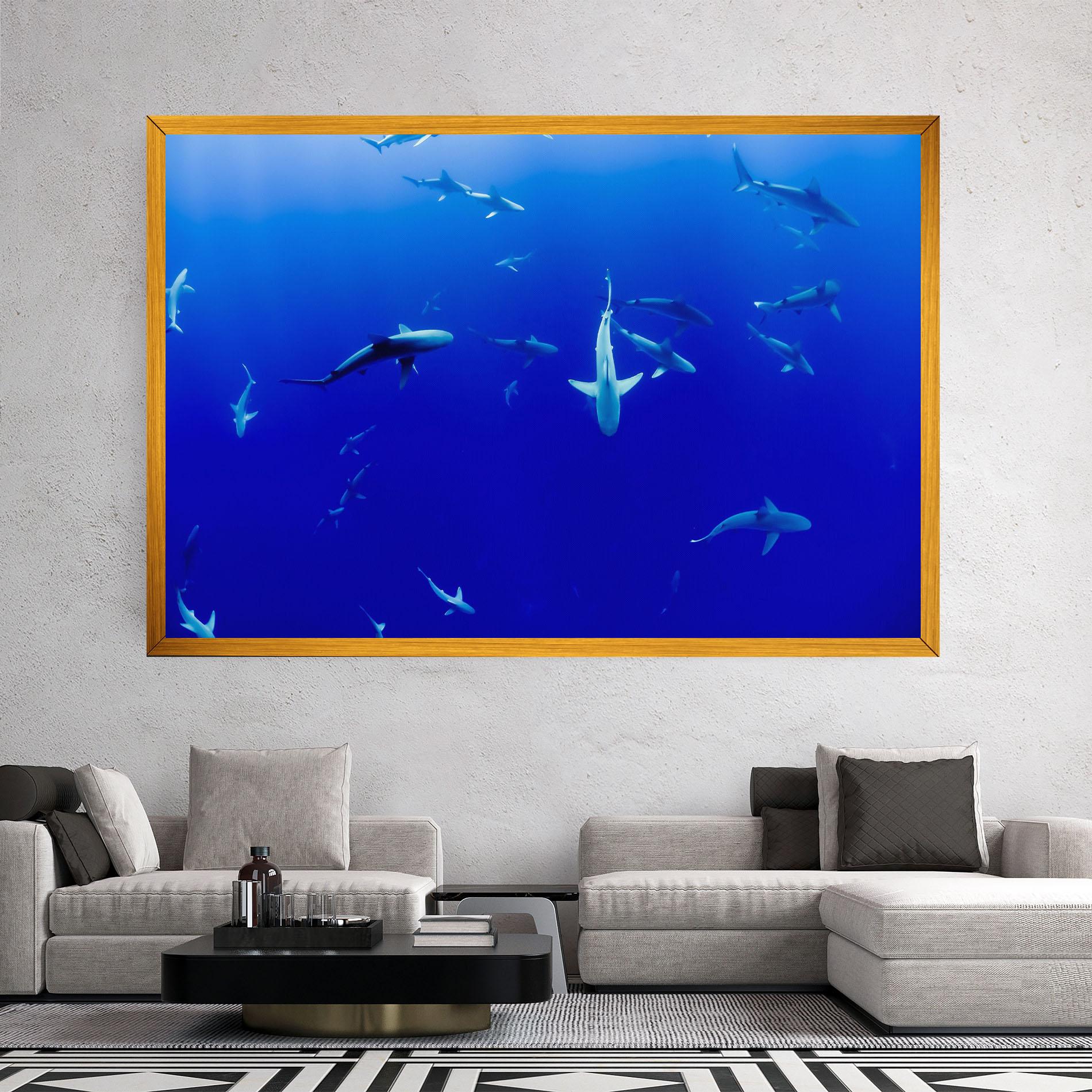 Vászonkép Baby Sharks mockup 2