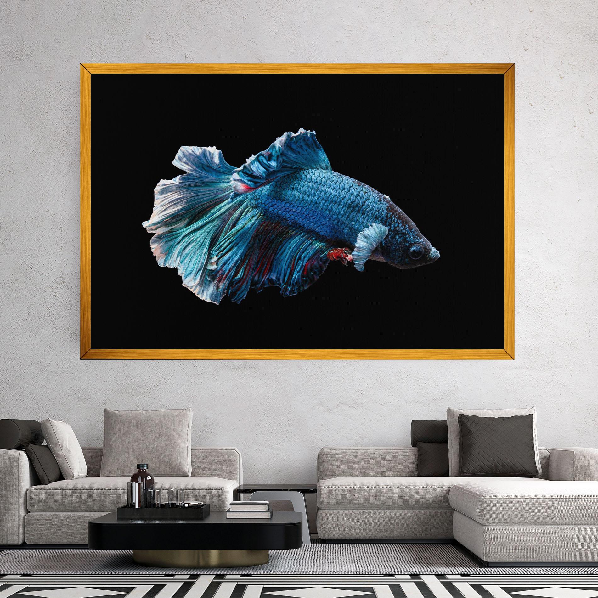 Vászonkép Blue Betta mockup 2
