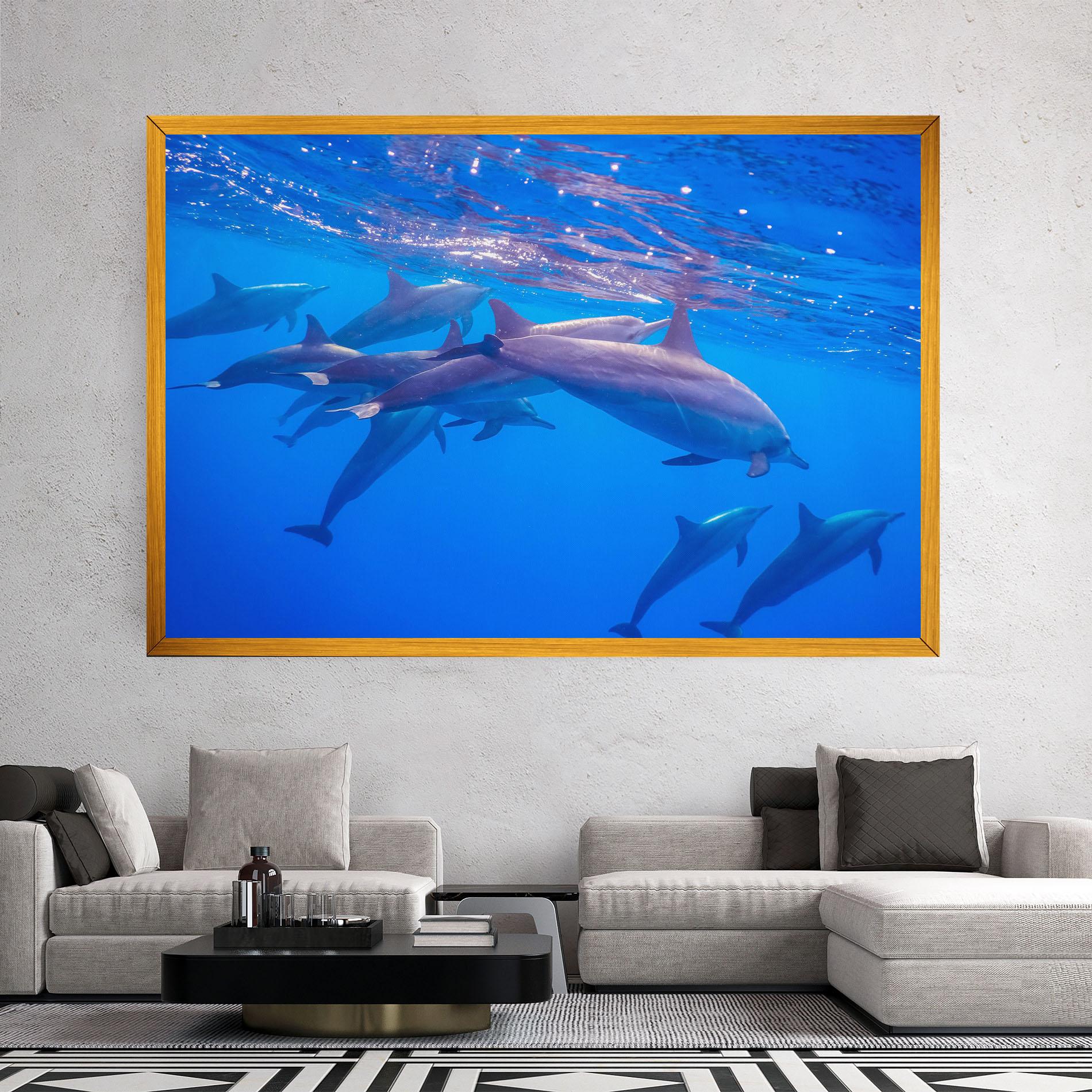 Vászonkép Dolphin Family mockup 2