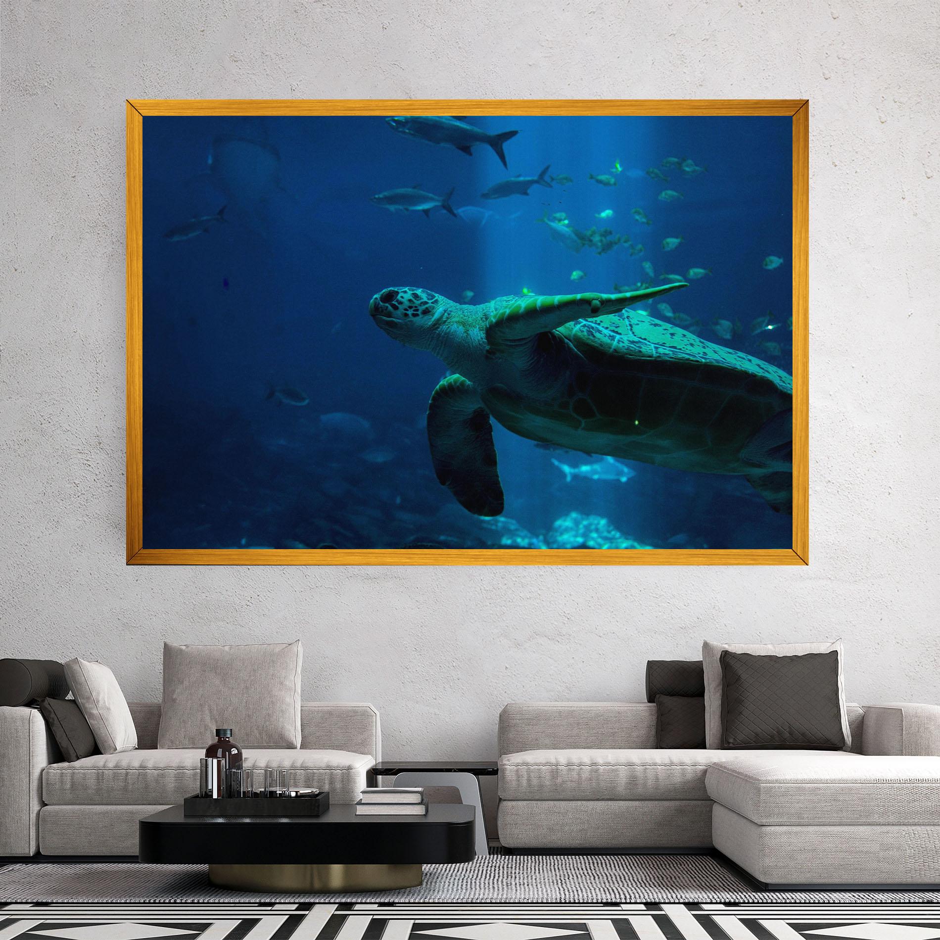 Vászonkép Green Turtule mockup 2