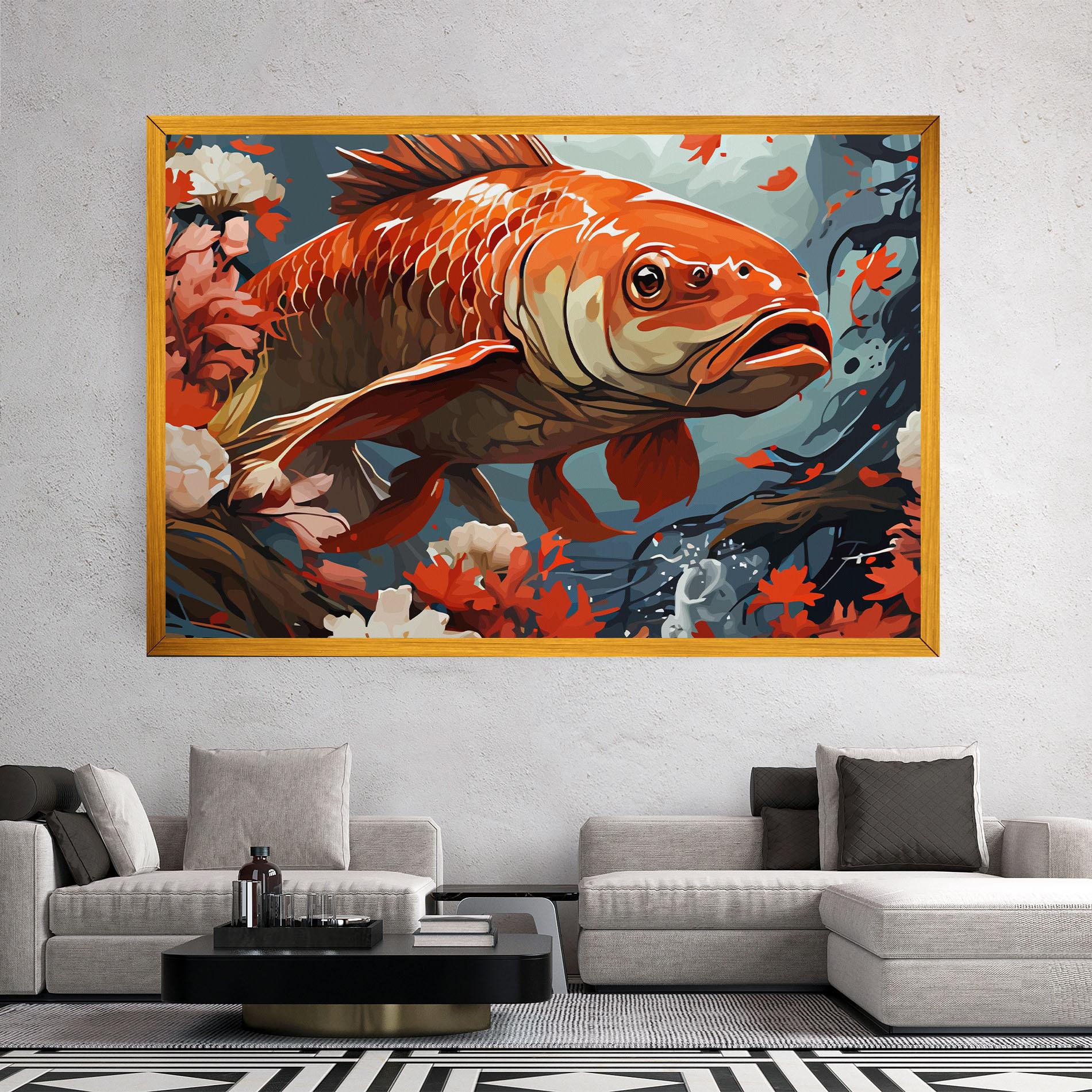 Vászonkép Orange Koi mockup 2