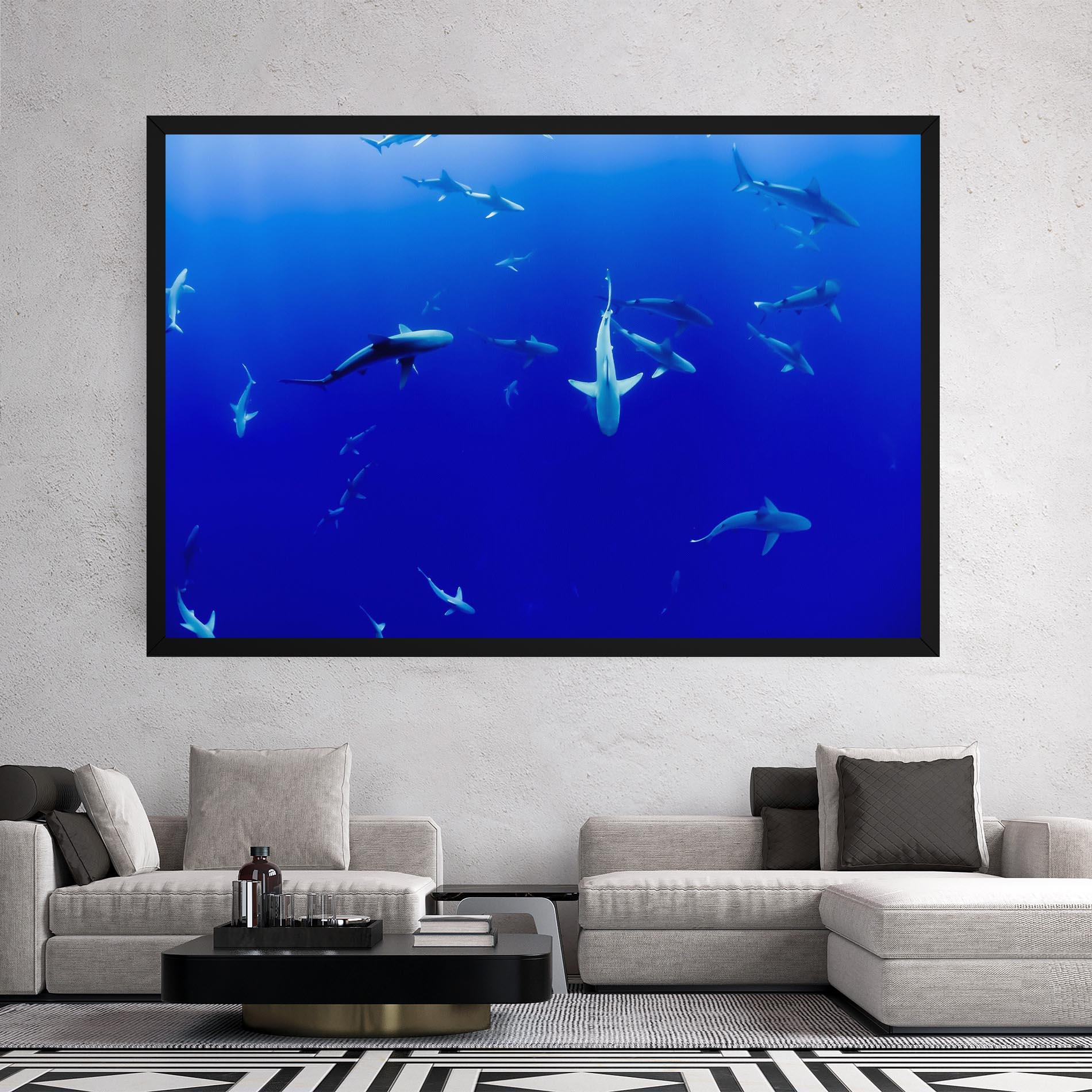 Vászonkép Baby Sharks mockup 2