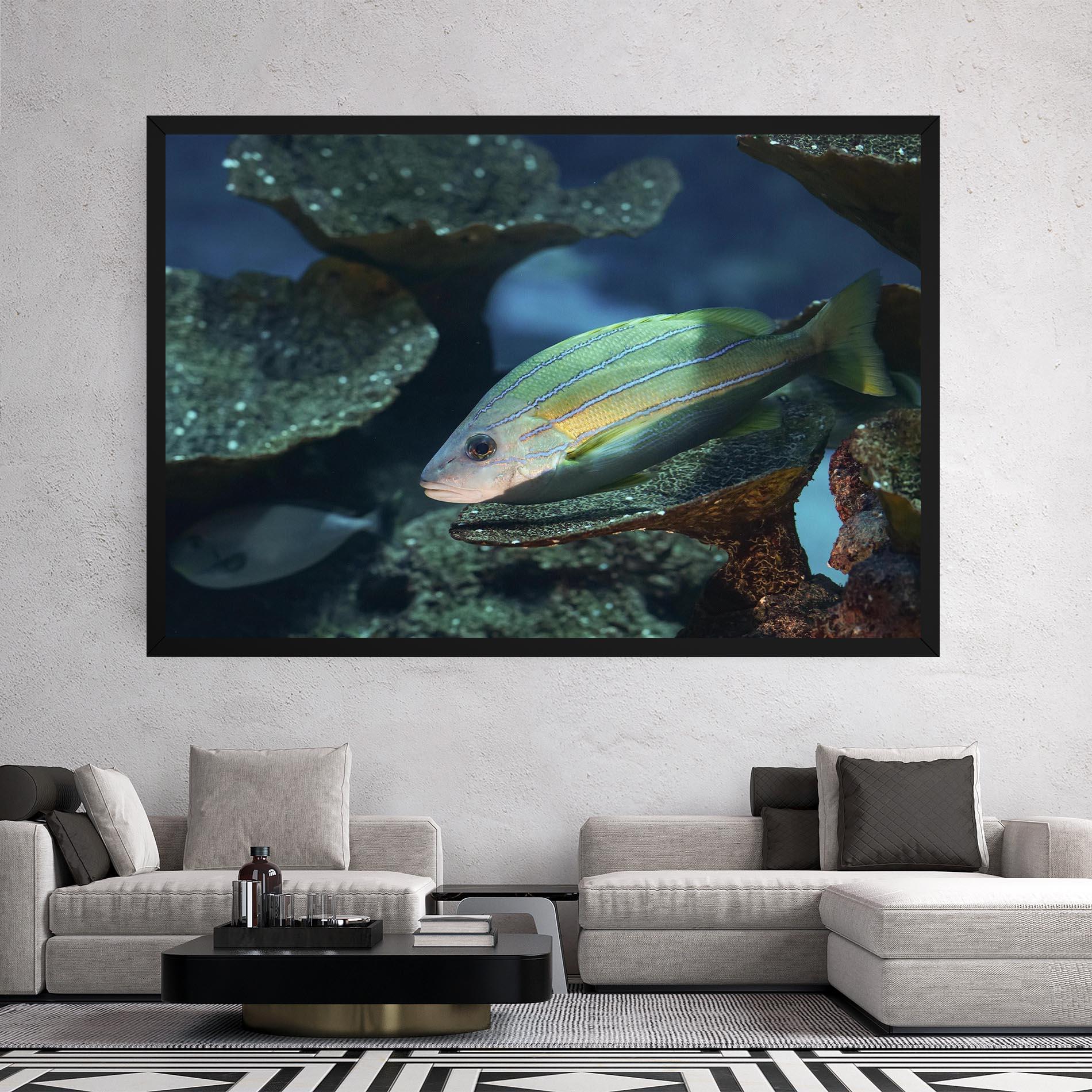 Vászonkép Green Gold Fish mockup 2