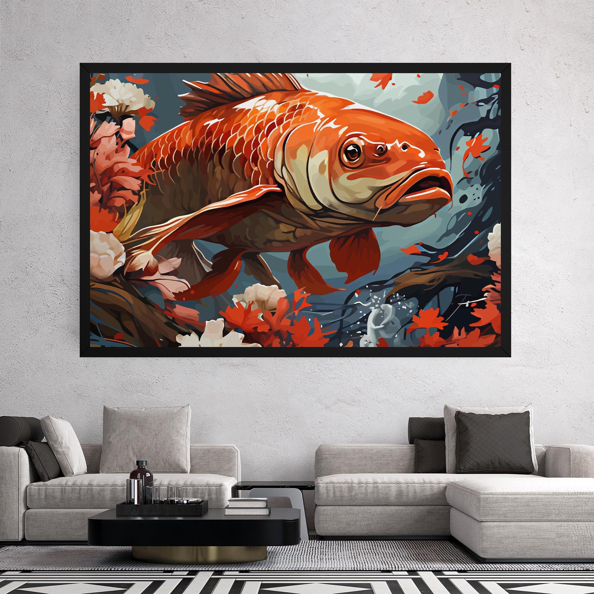 Vászonkép Orange Koi mockup 2