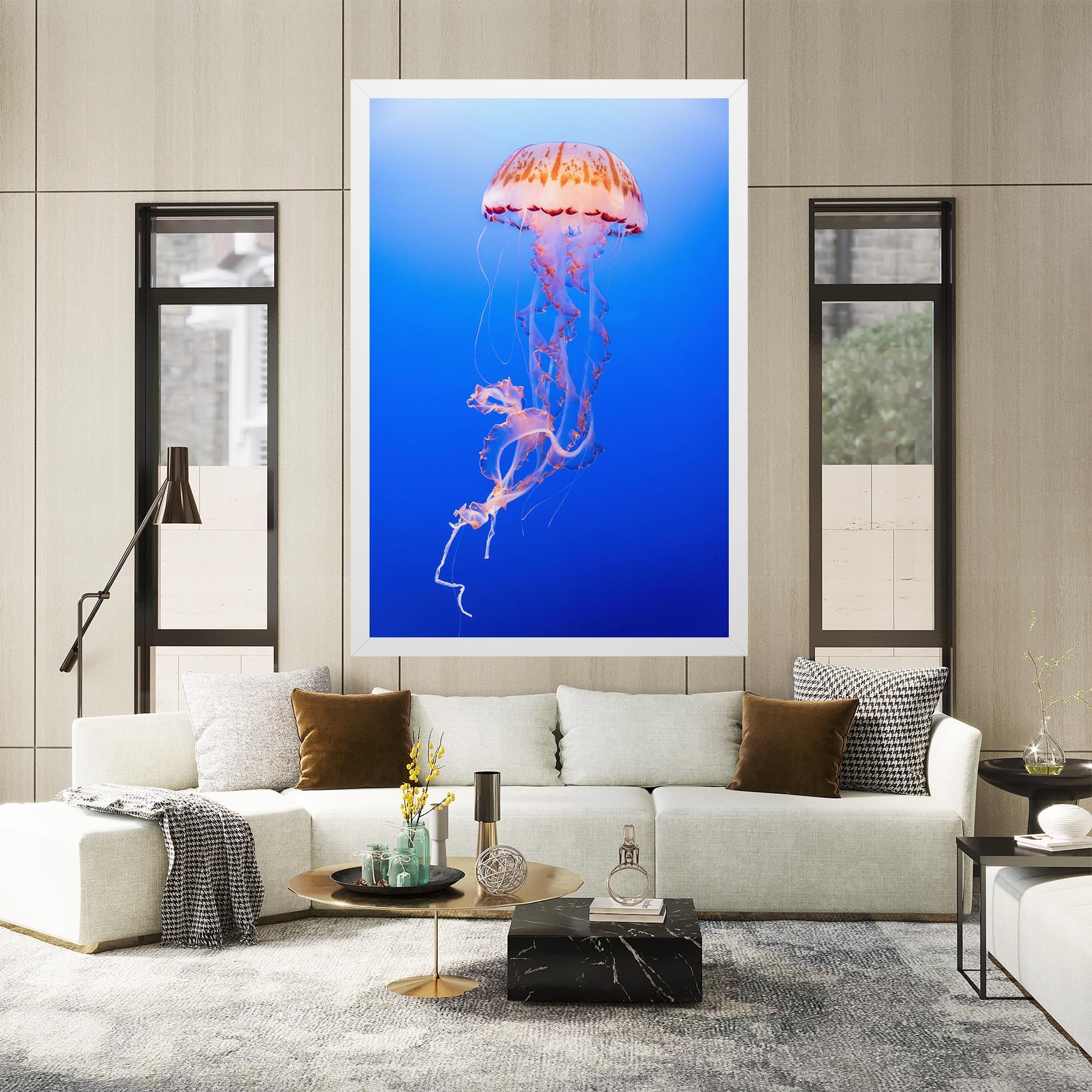 Pretty White Jellyfish mockup 2