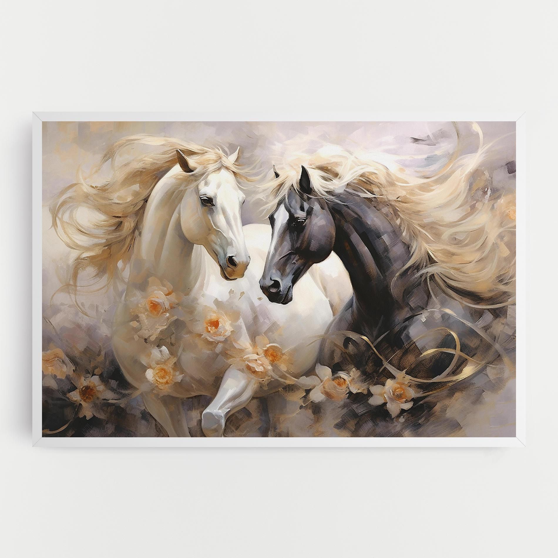 Black And White Horses mockup 0