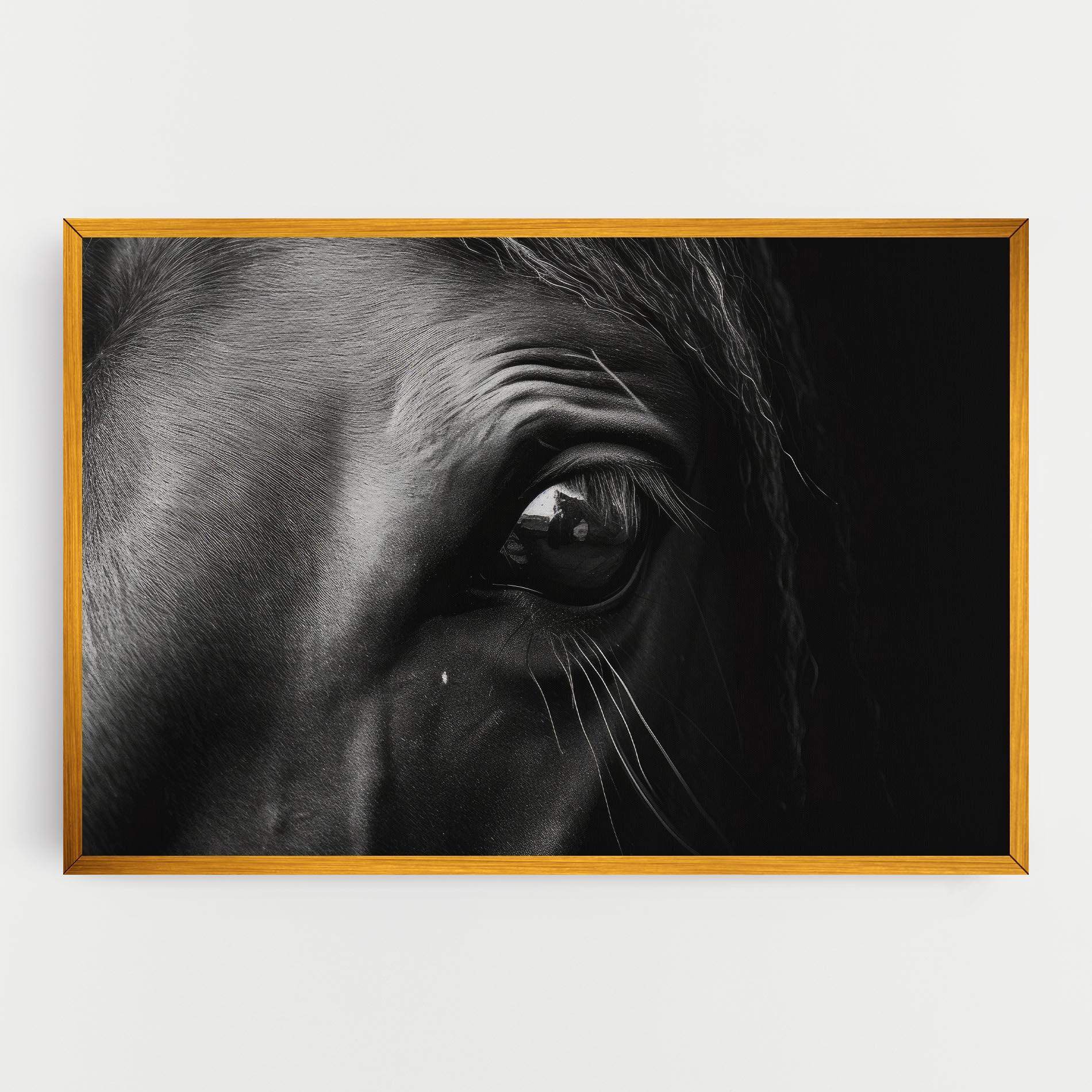 Vászonkép Black Horse Eye mockup 0