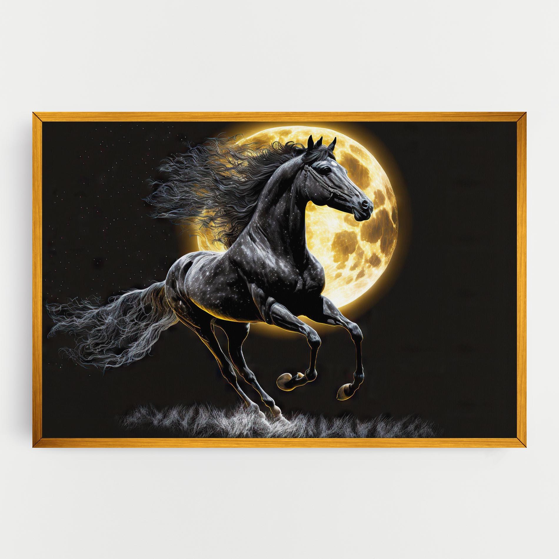 Vászonkép Gold Moon Horse mockup 0