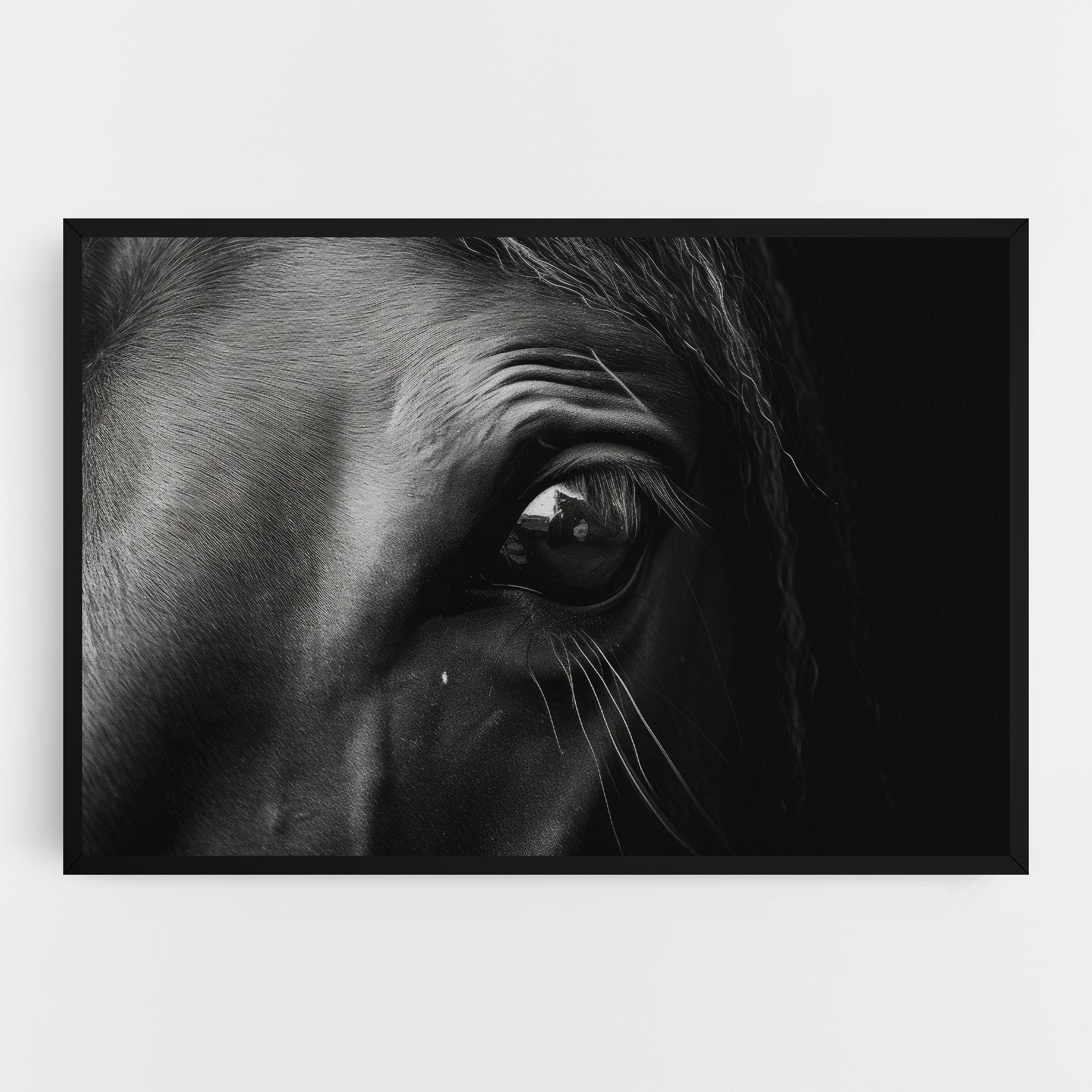 Vászonkép Black Horse Eye mockup 0
