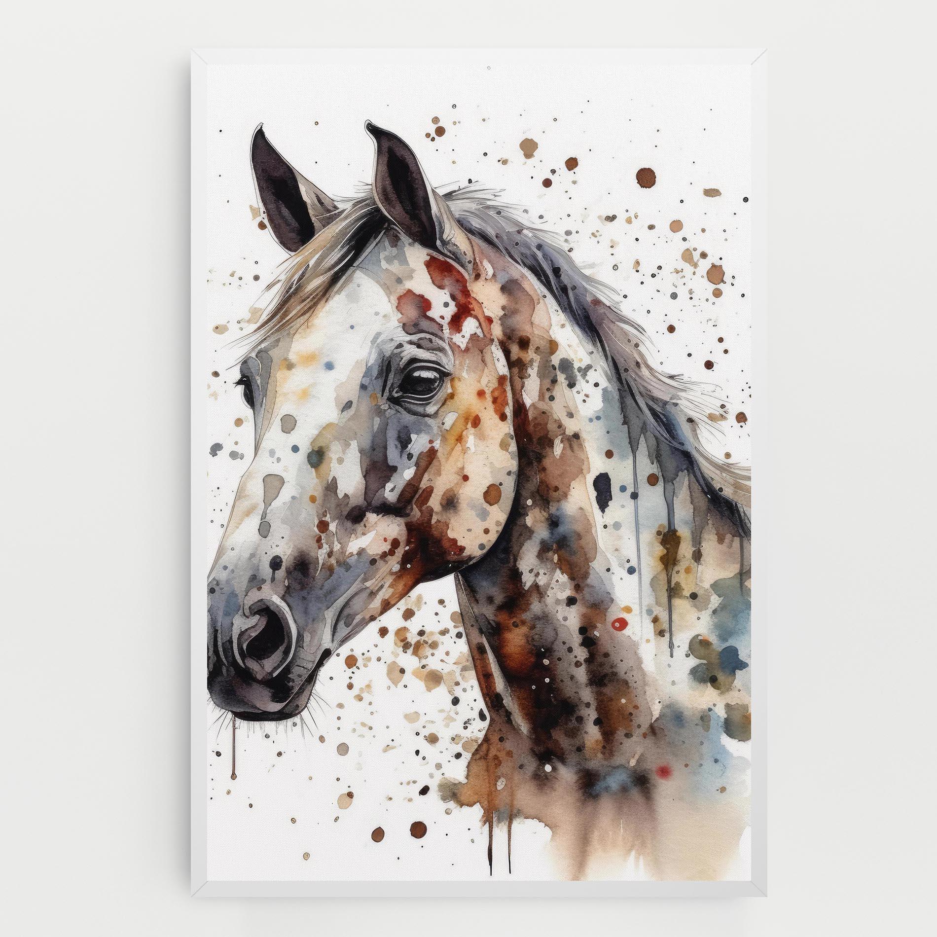 Vászonkép Watercolor Horse mockup 0