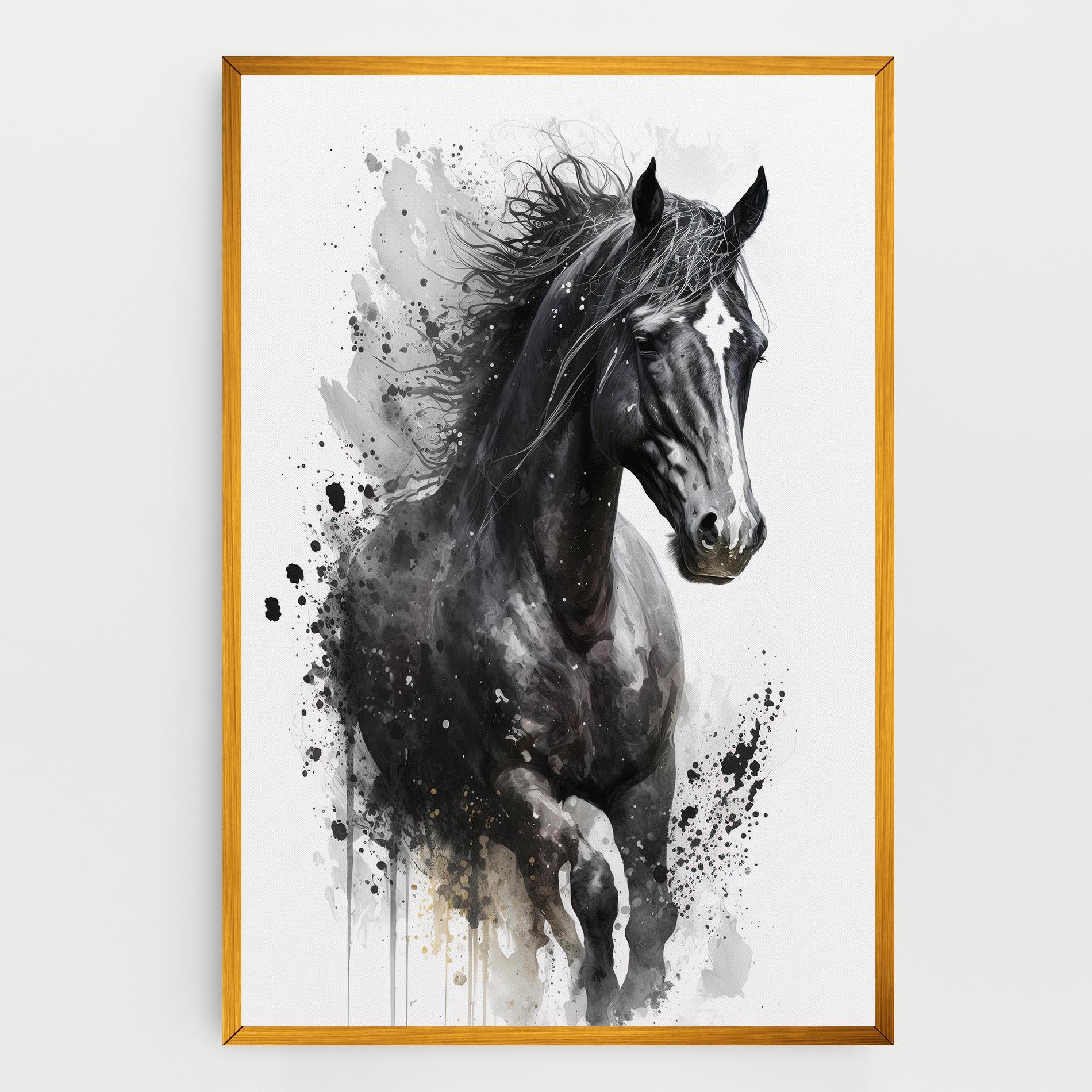 Vászonkép Black Horse mockup 0