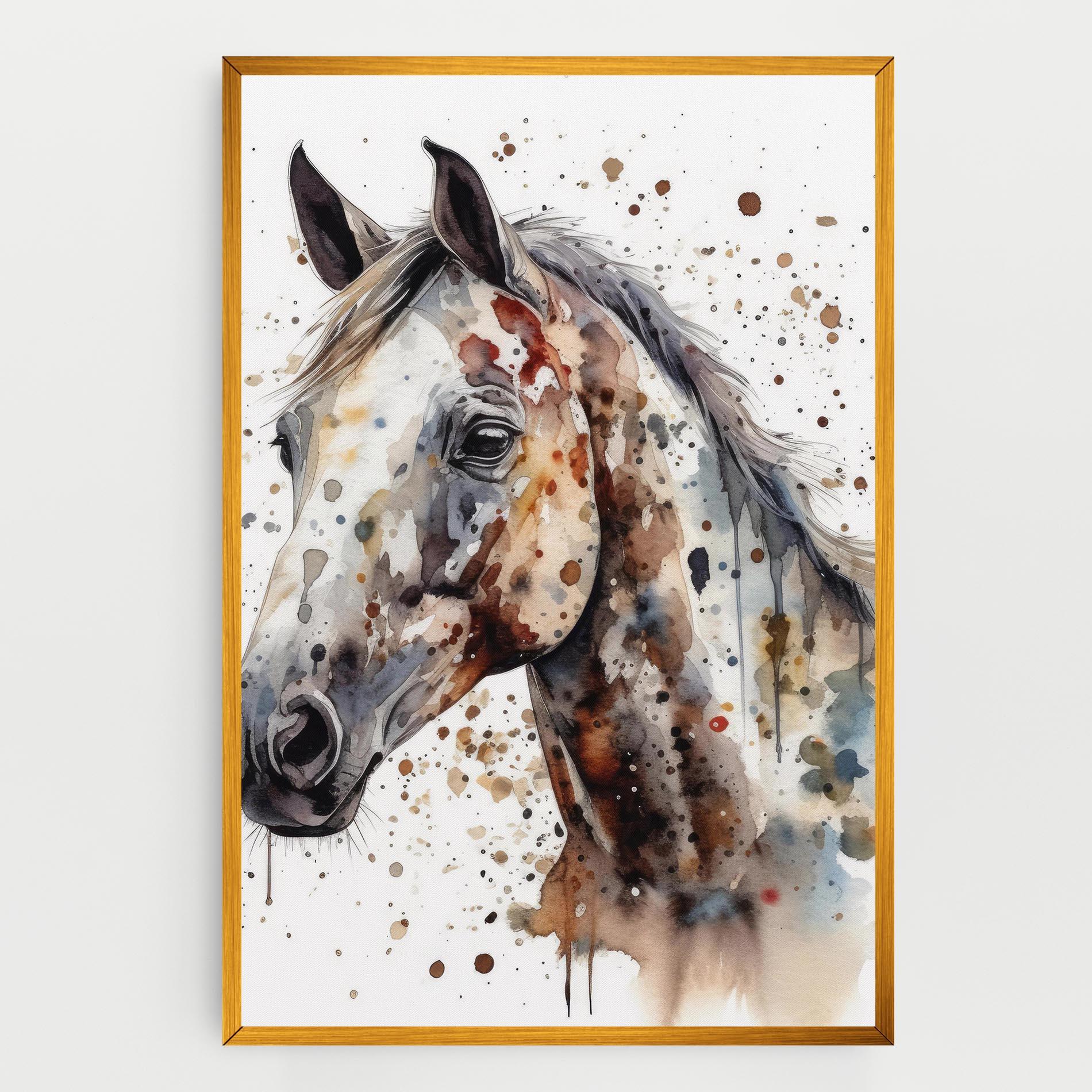 Vászonkép Watercolor Horse mockup 0