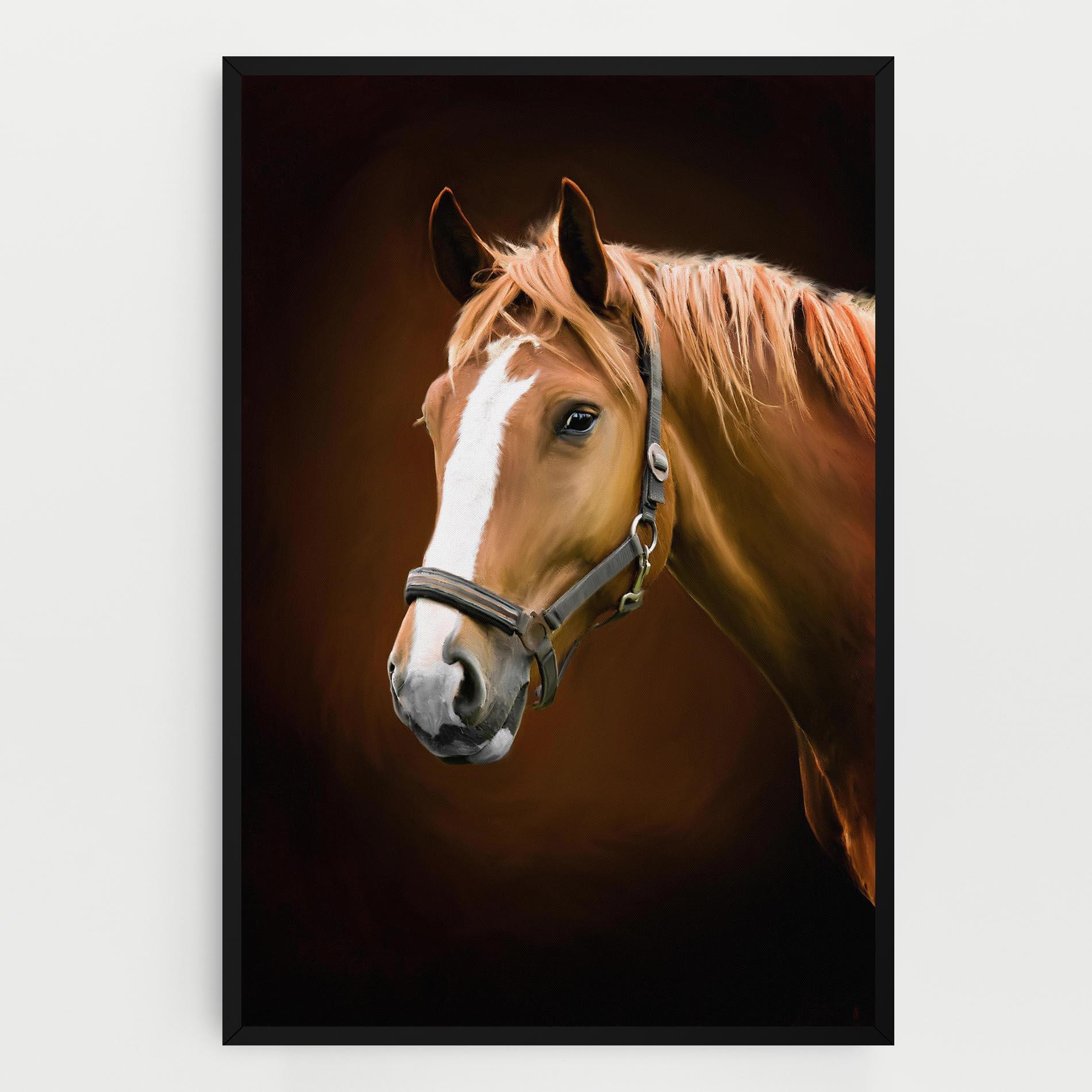 Vászonkép Digital Painted Horse mockup 0