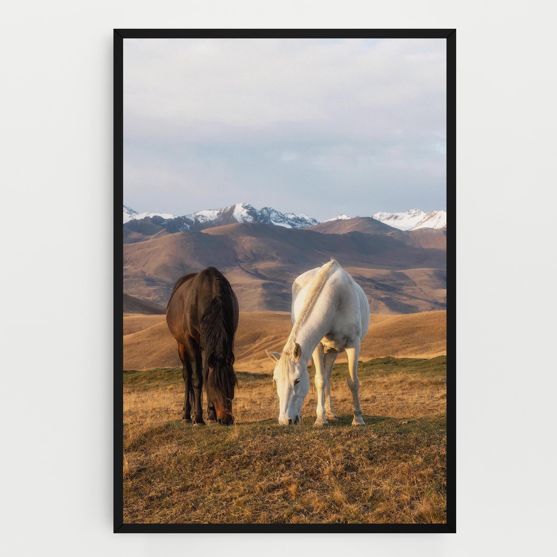 Vászonkép Mountain Horses mockup 0