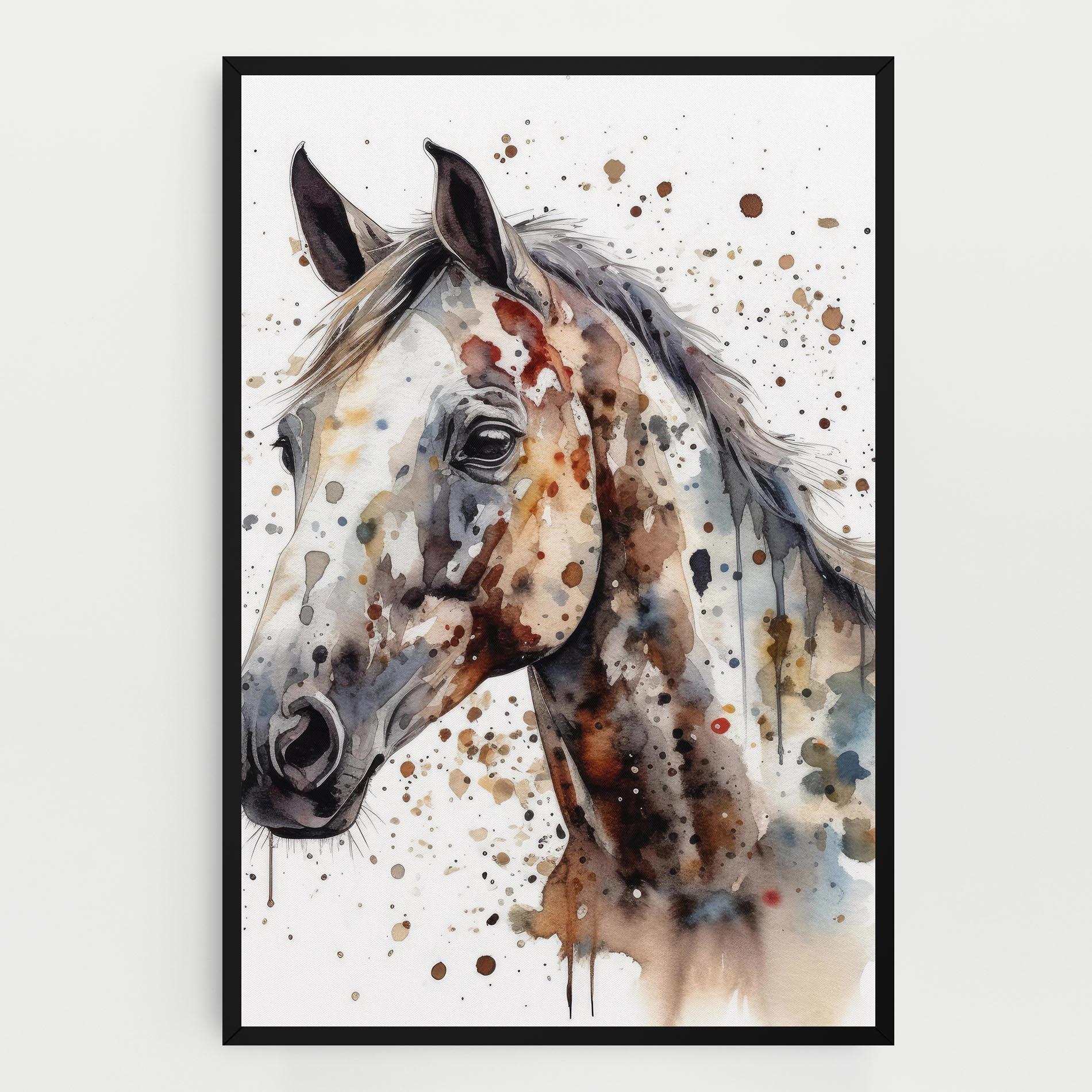Vászonkép Watercolor Horse mockup 0