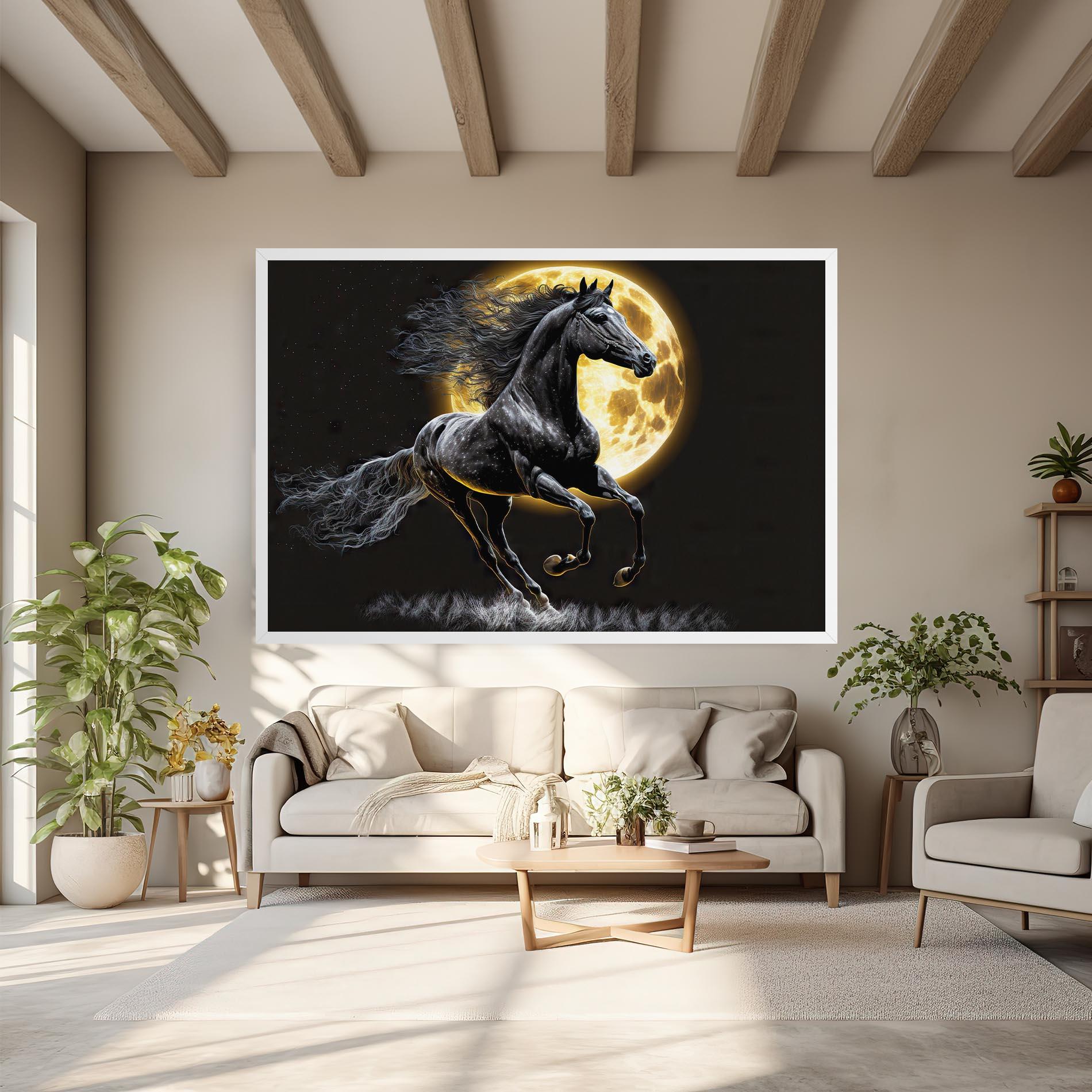 Vászonkép Gold Moon Horse mockup 6