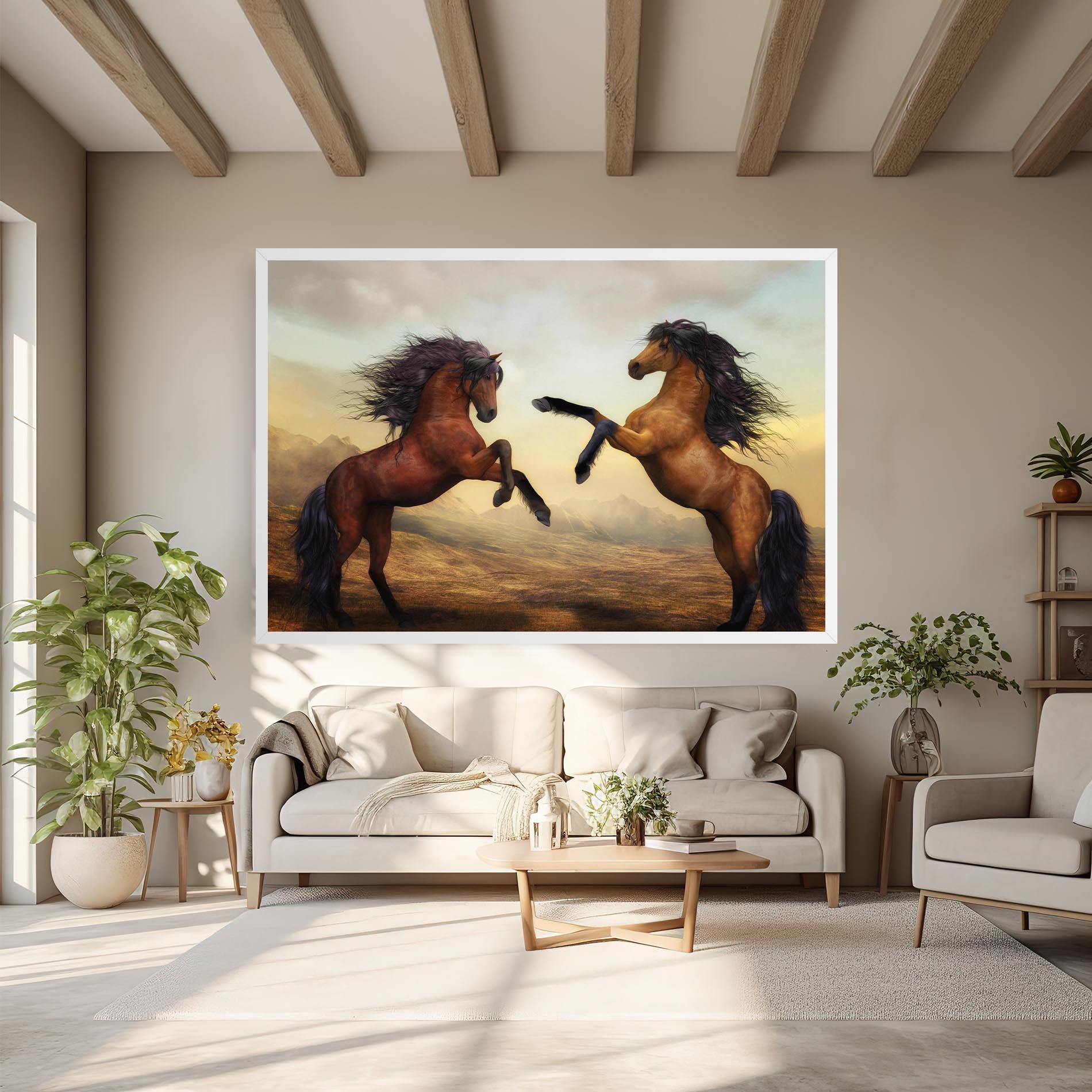 Vászonkép Two Horses mockup 6
