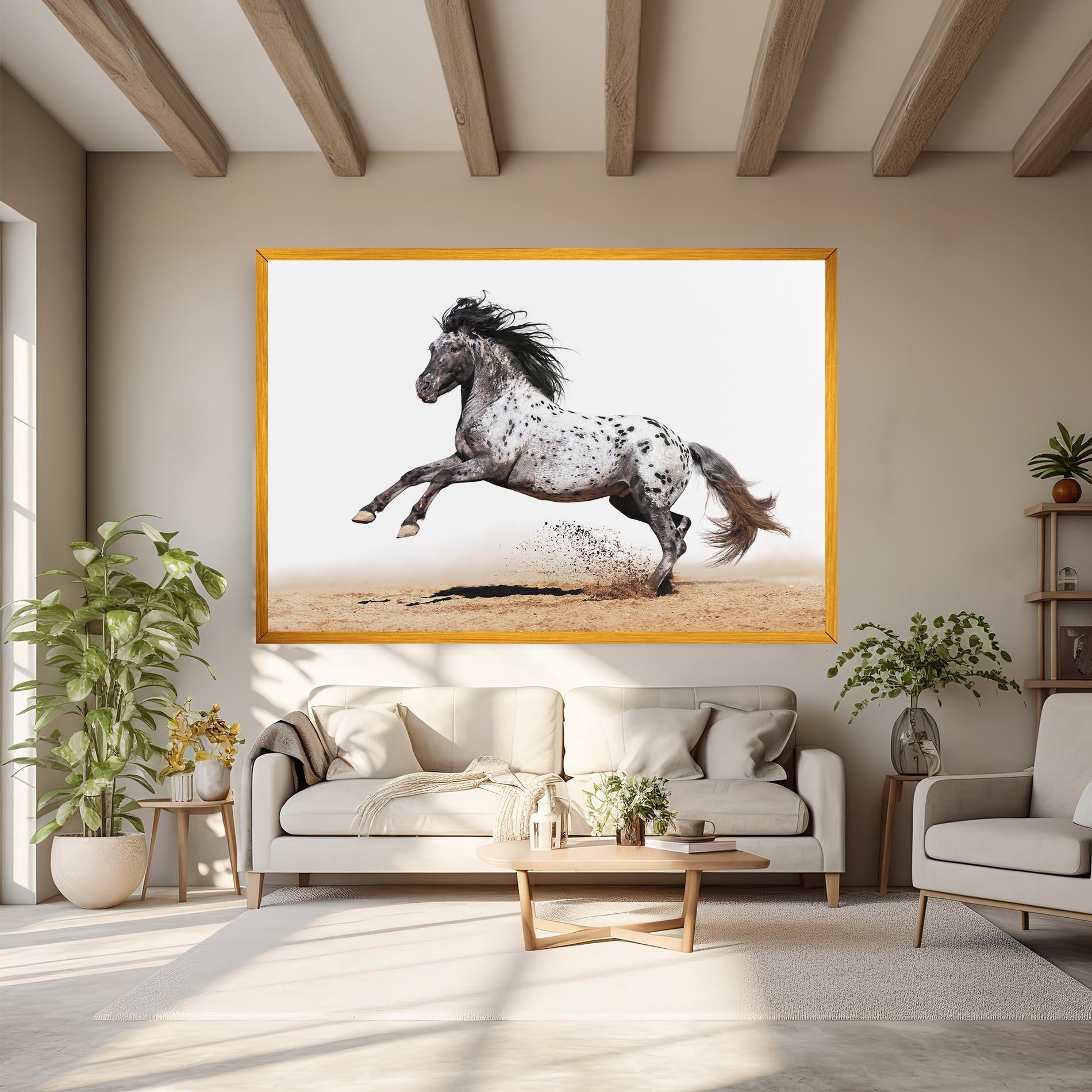 Vászonkép Appaloosa Horse Running mockup 6