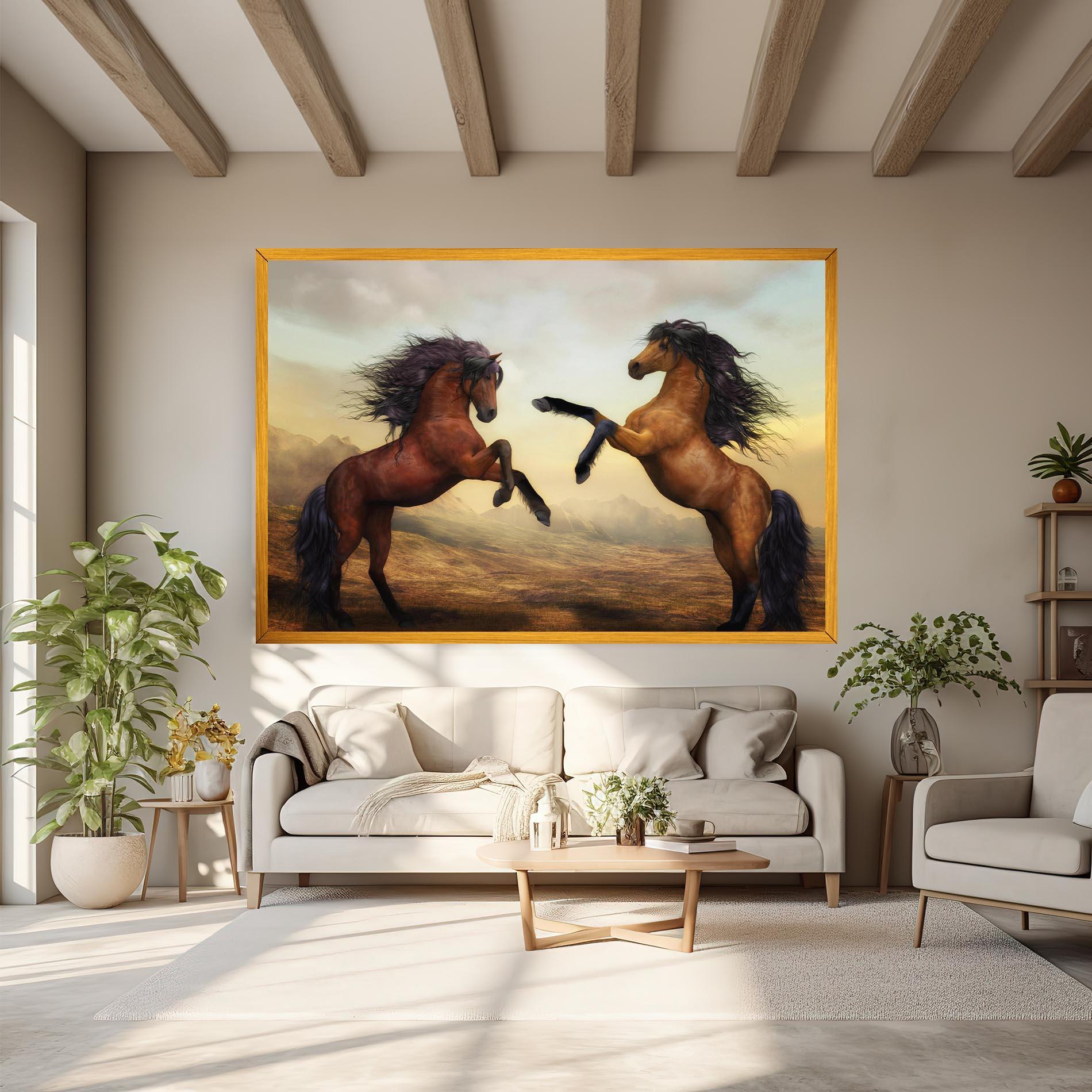 Vászonkép Two Horses mockup 6