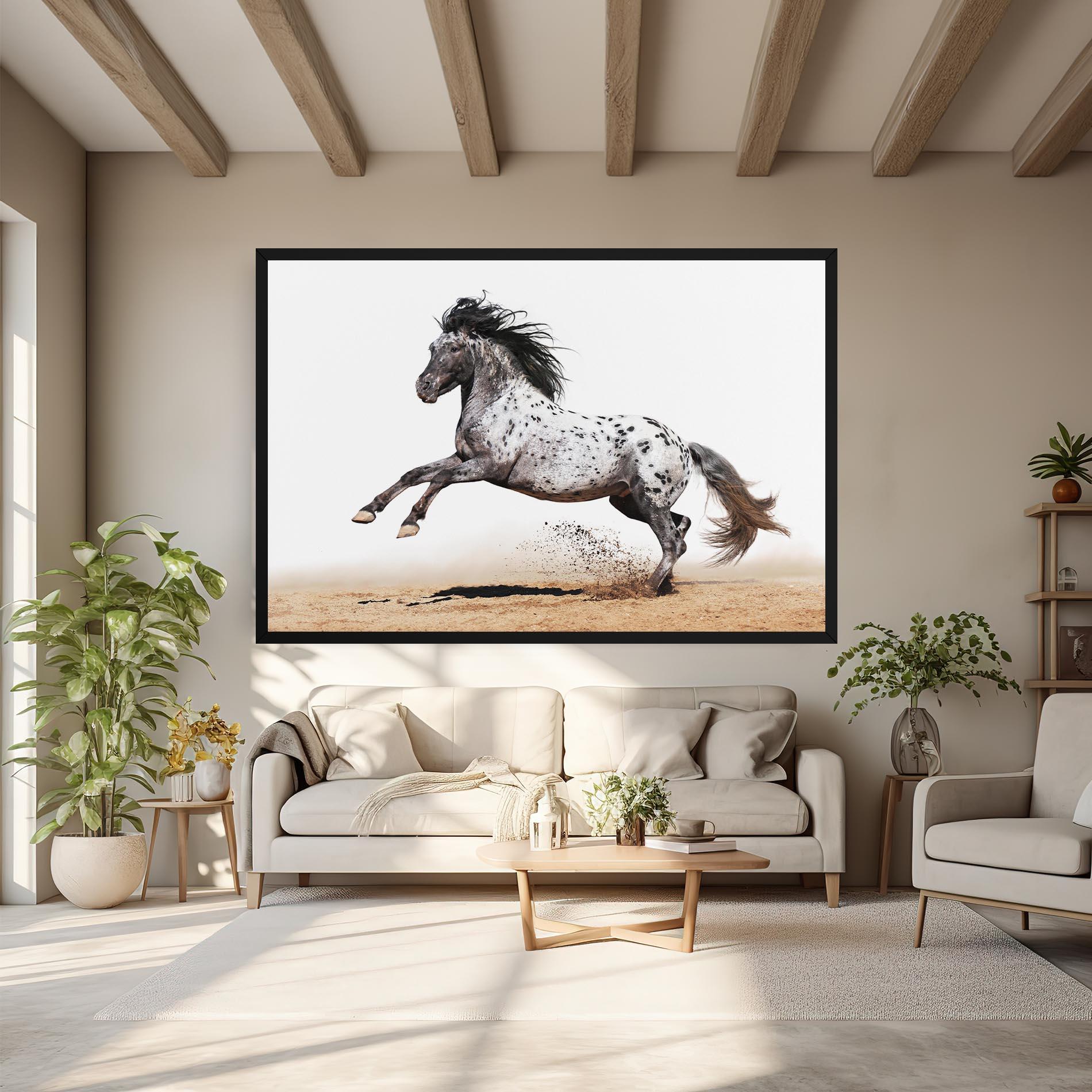Vászonkép Appaloosa Horse Running mockup 6