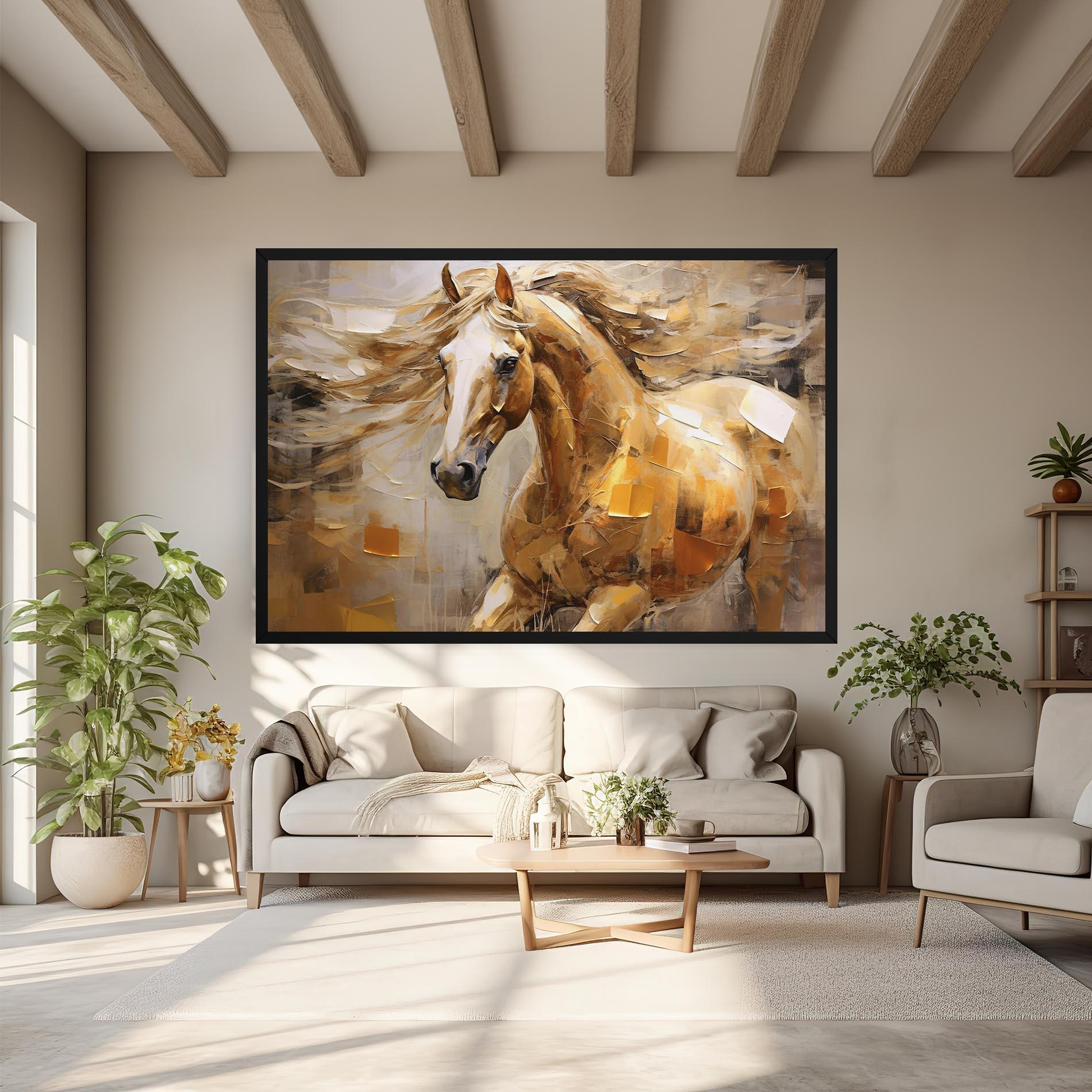 Vászonkép Light Brown Horse mockup 6