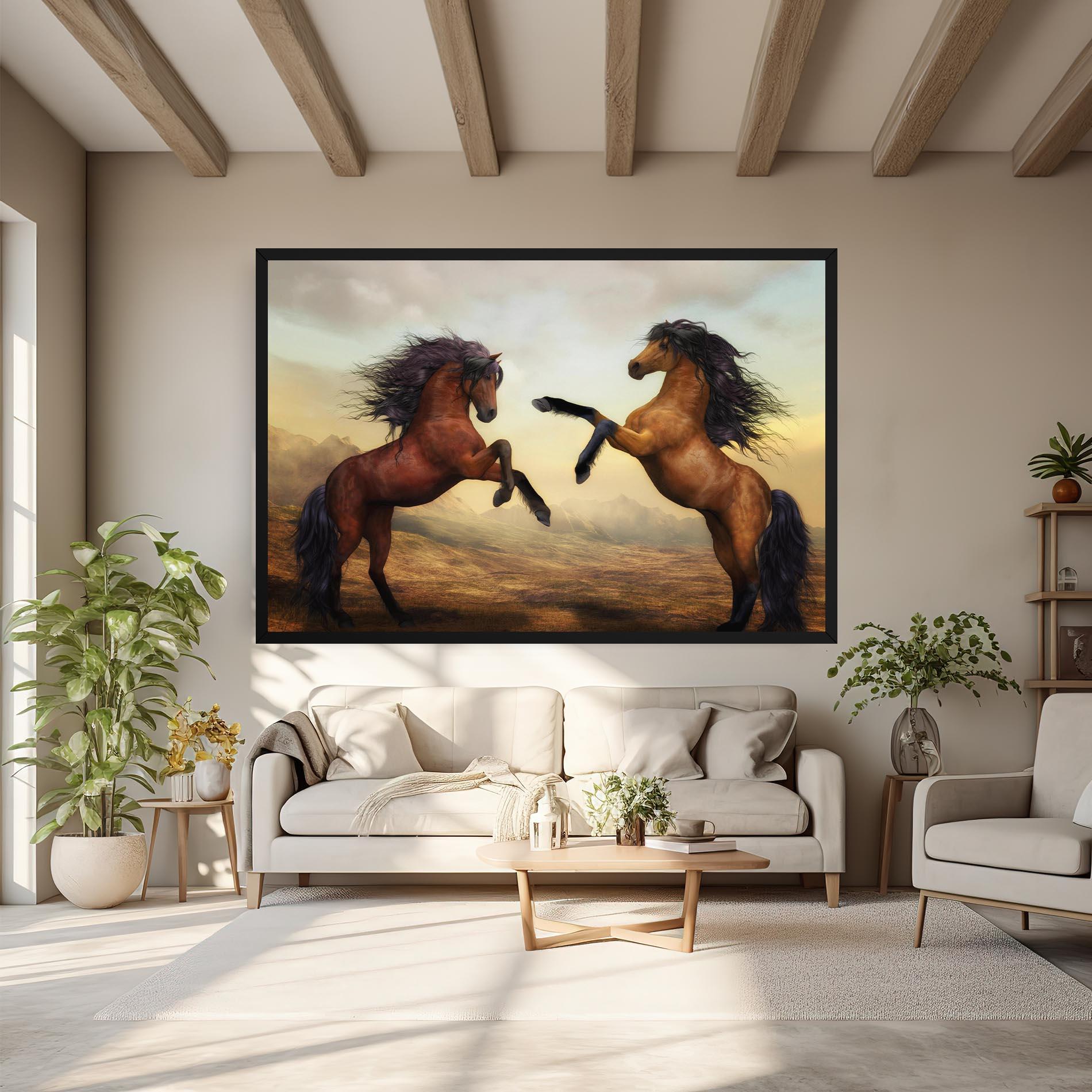 Vászonkép Two Horses mockup 6