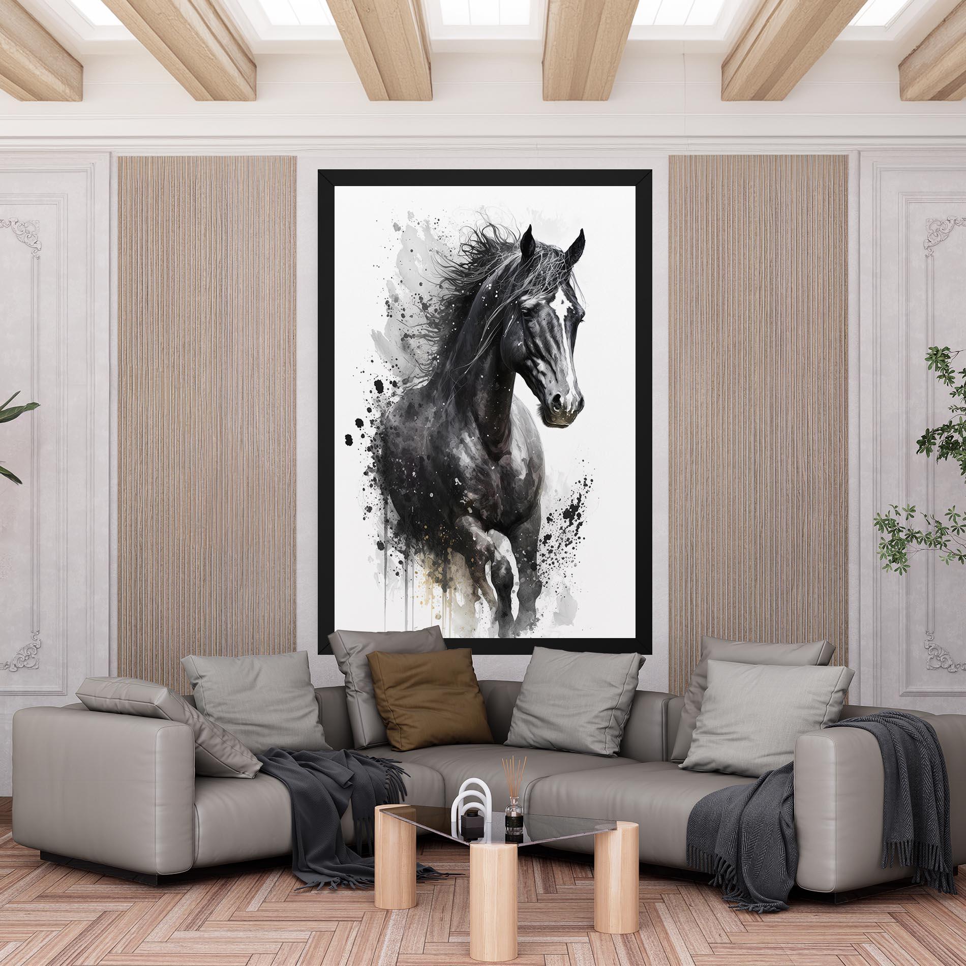 Vászonkép Black Horse mockup 6