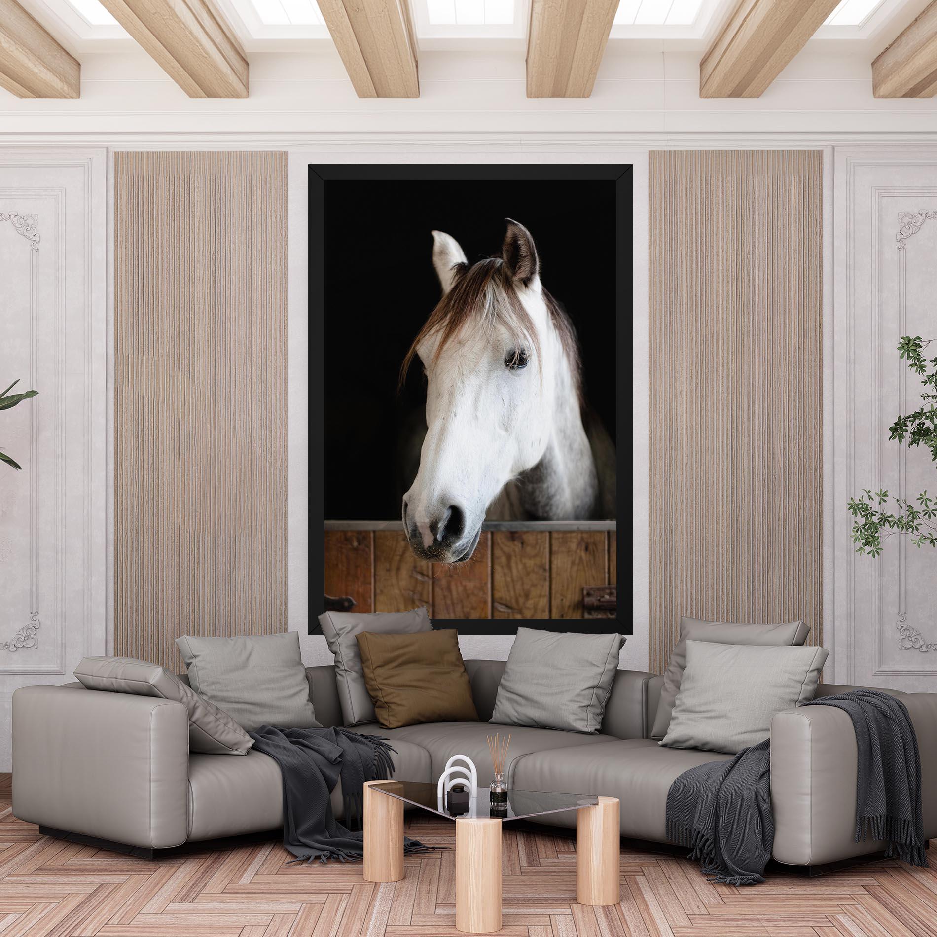 Vászonkép Grey Horse Head mockup 6