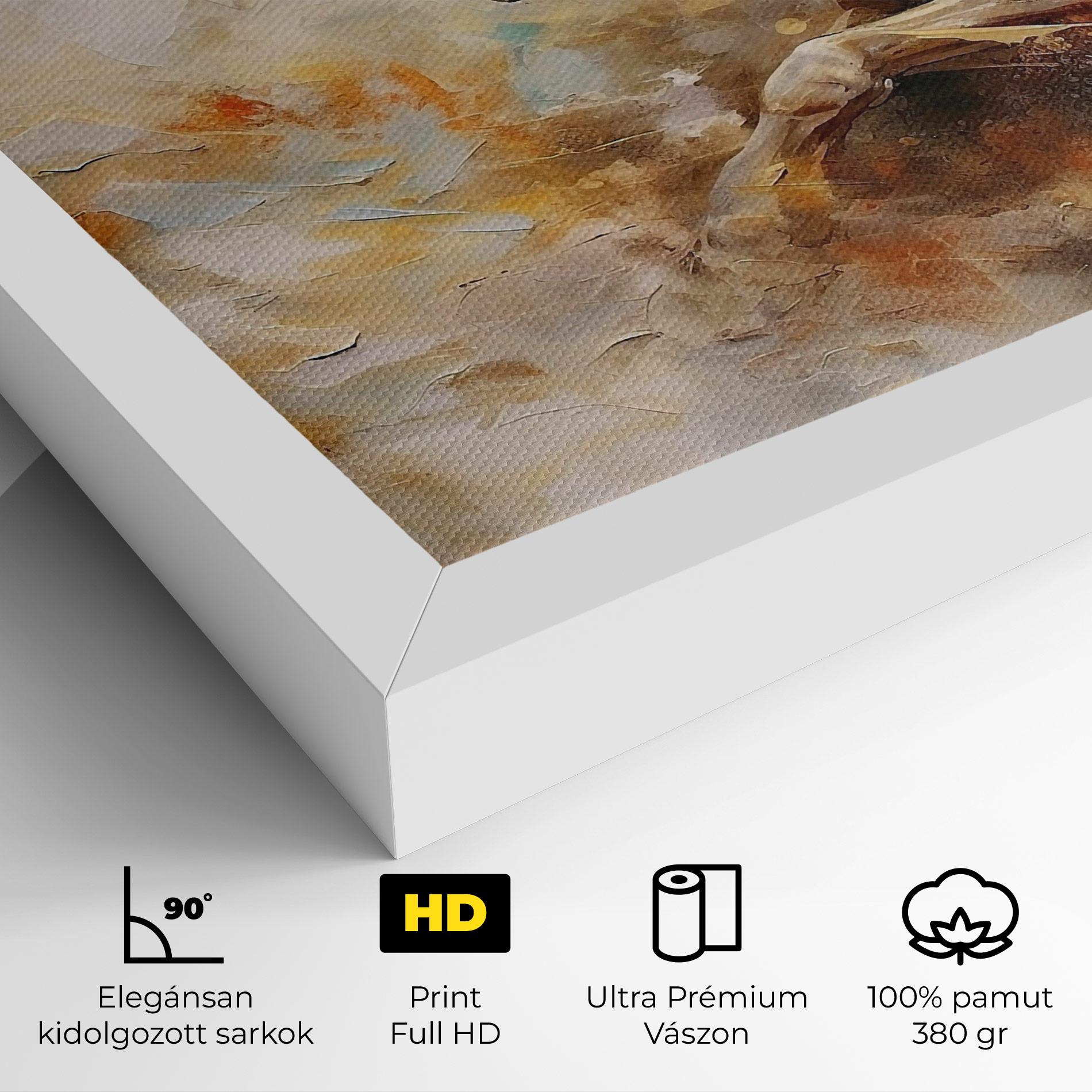 Vászonkép Brown Horse Running mockup 4