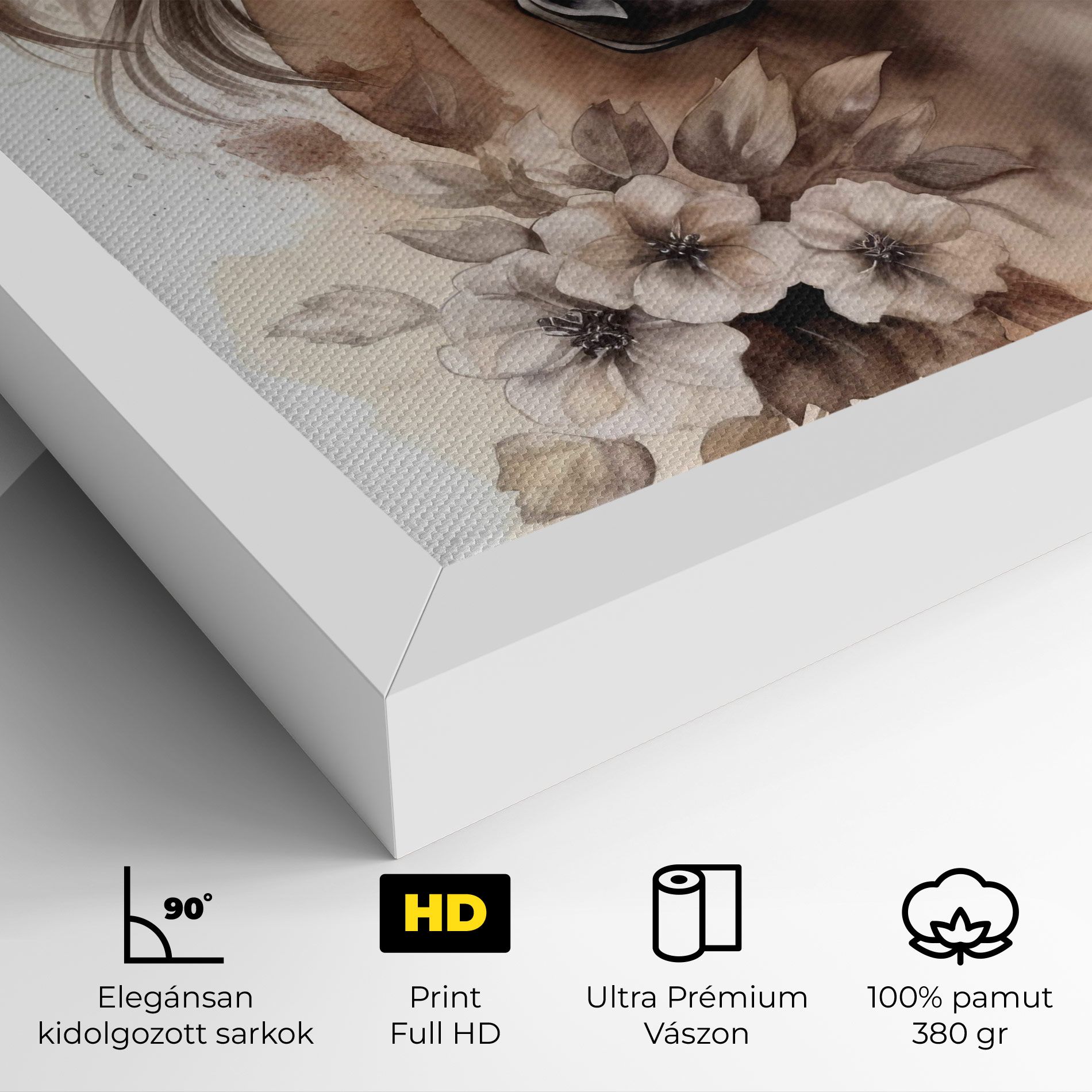 Flower Brown Horse mockup 4