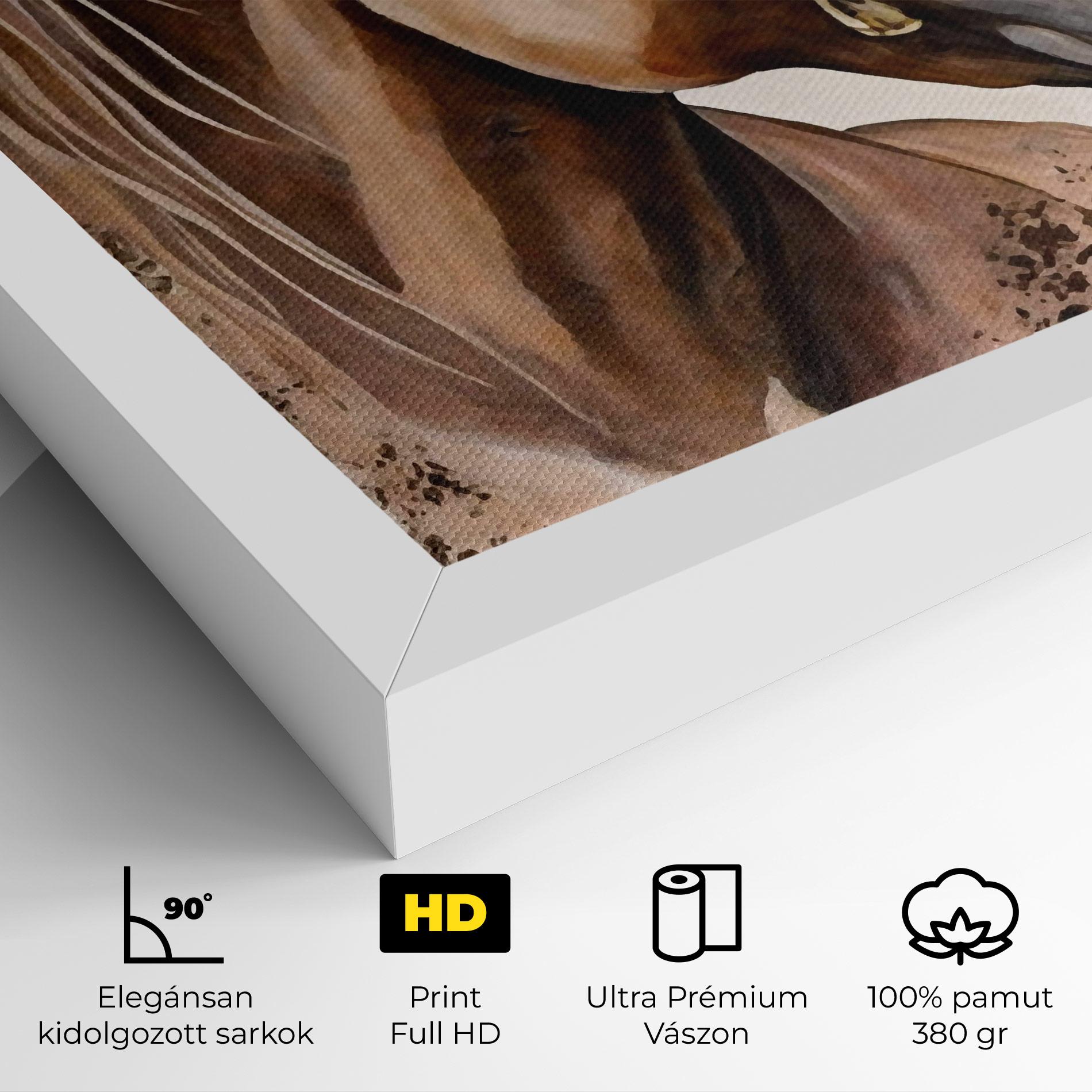 Vászonkép Gold Horse Painting mockup 4