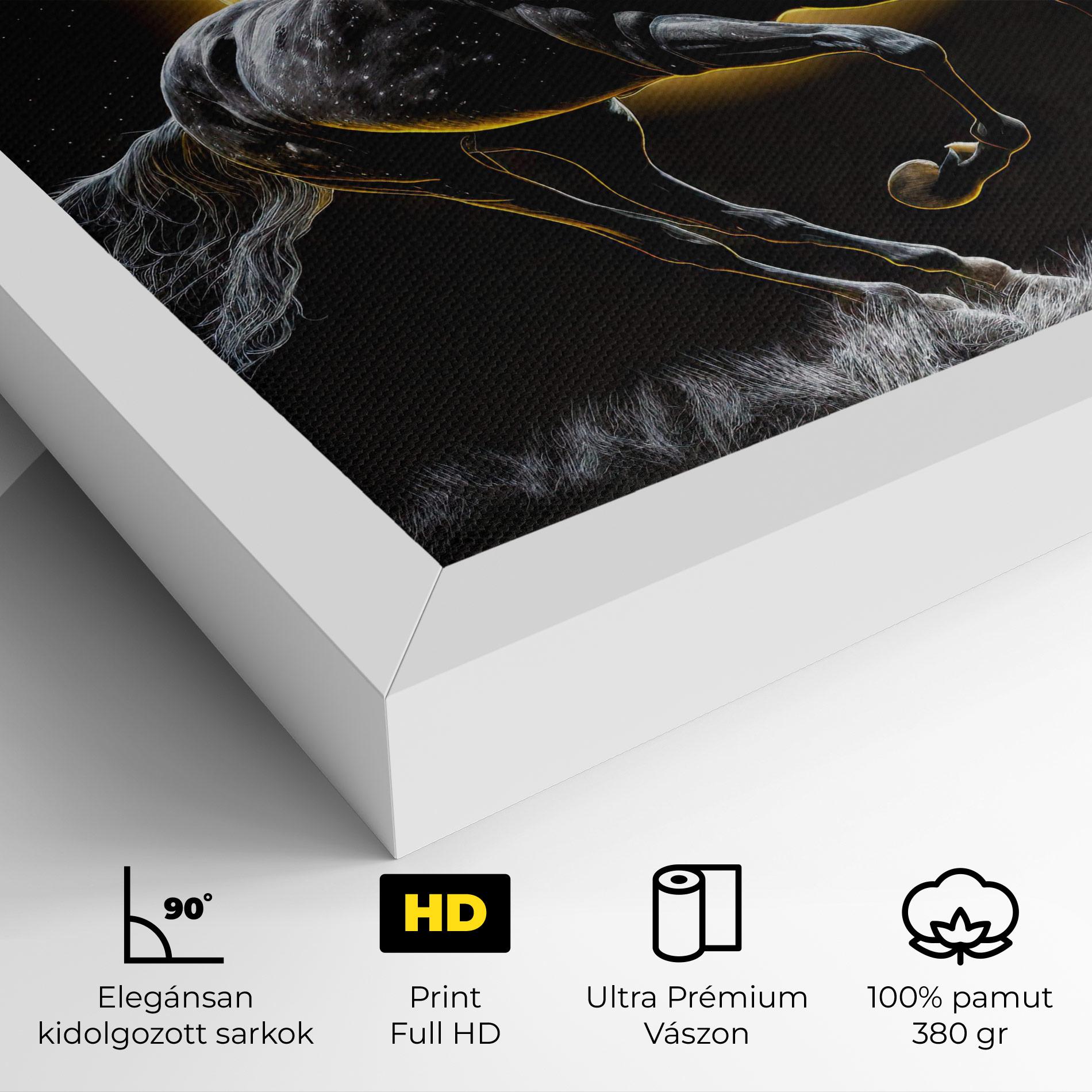Vászonkép Gold Moon Horse mockup 4