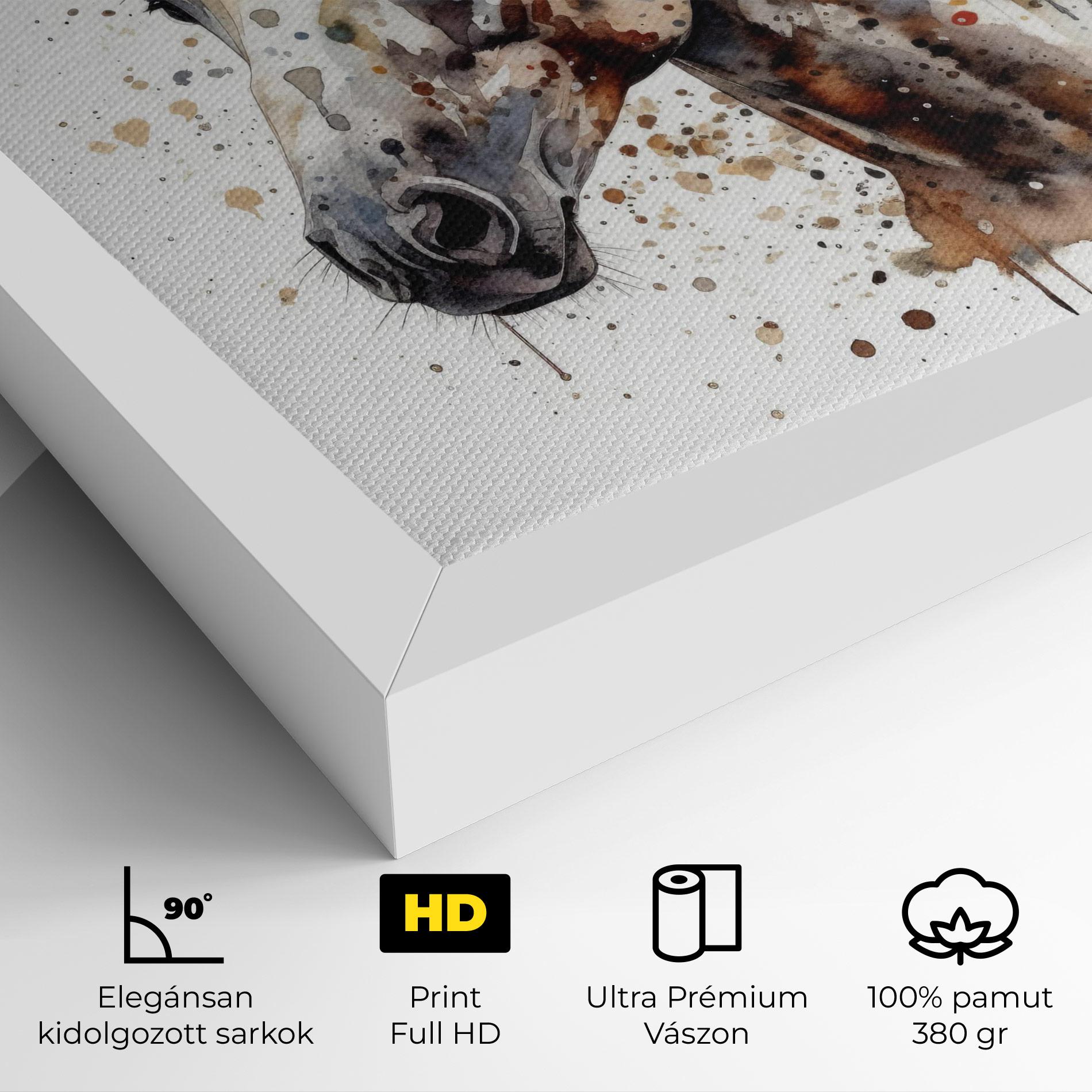 Vászonkép Watercolor Horse mockup 4