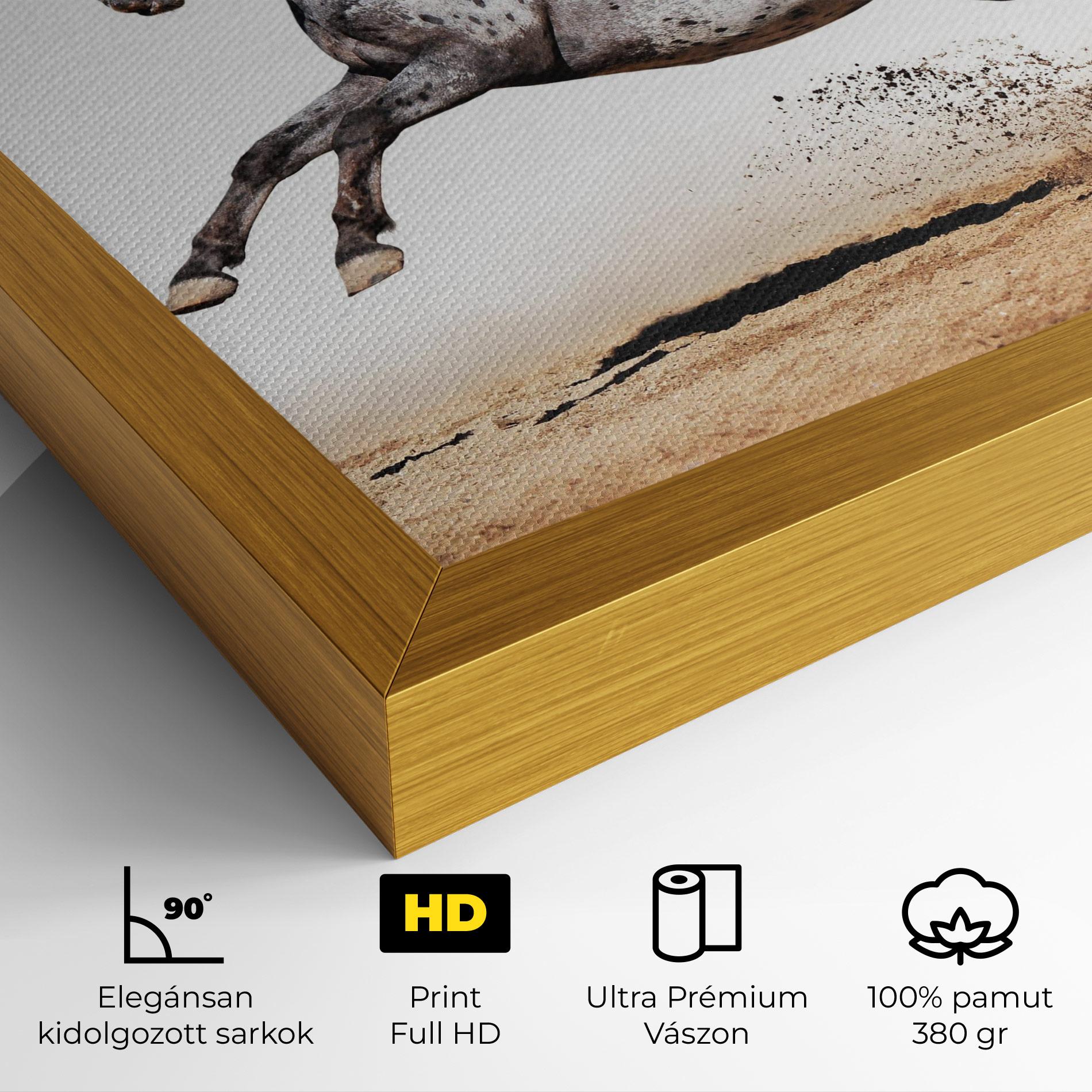 Vászonkép Appaloosa Horse Running mockup 4