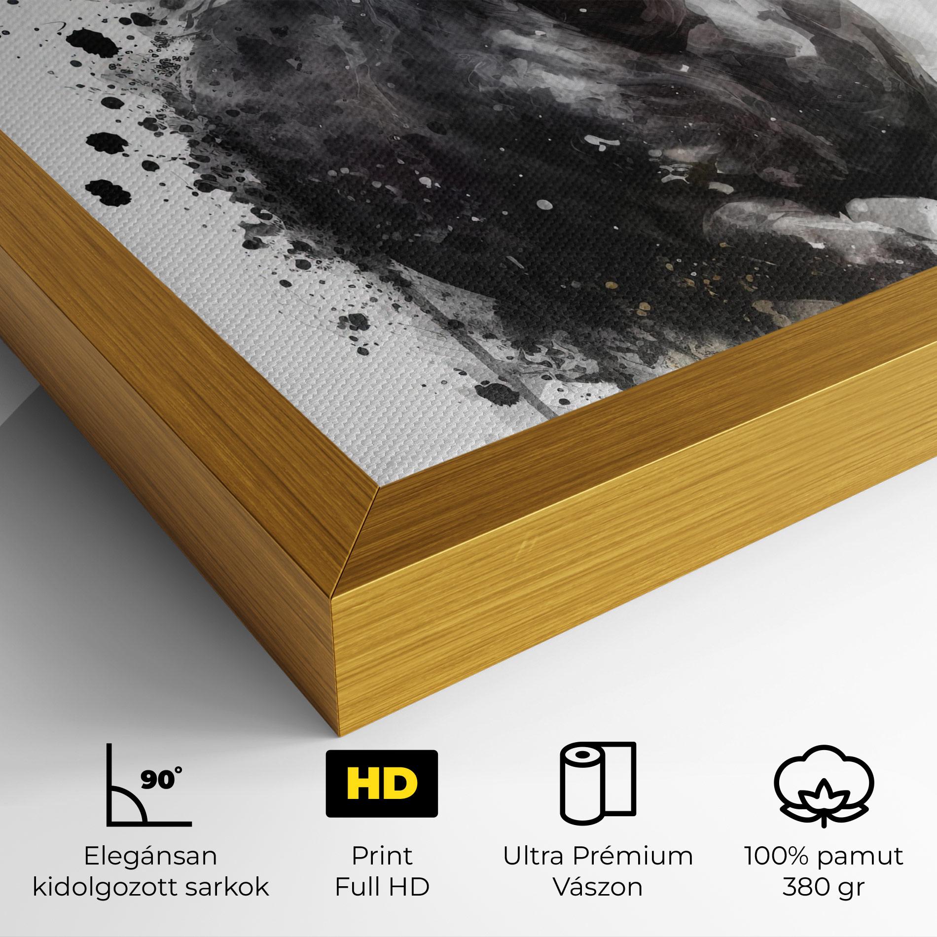 Vászonkép Black Horse mockup 4