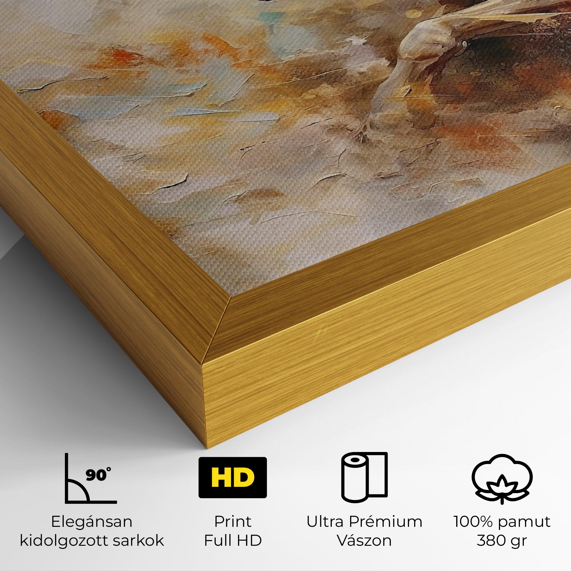 Vászonkép Brown Horse Running mockup 4