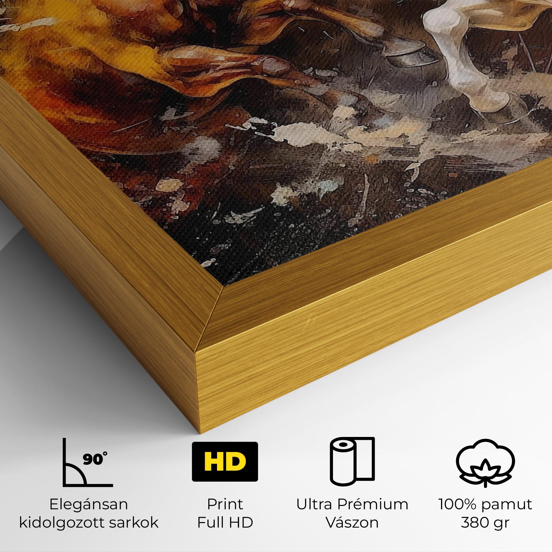 Vászonkép Brown White Horses mockup 4