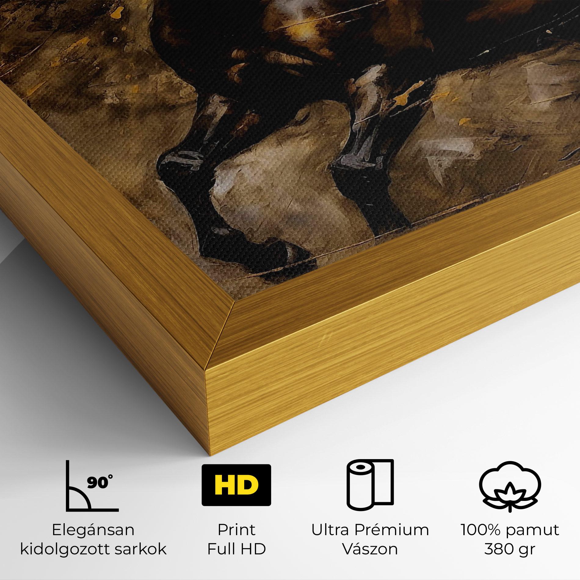 Vászonkép Gold Brown Horse mockup 4
