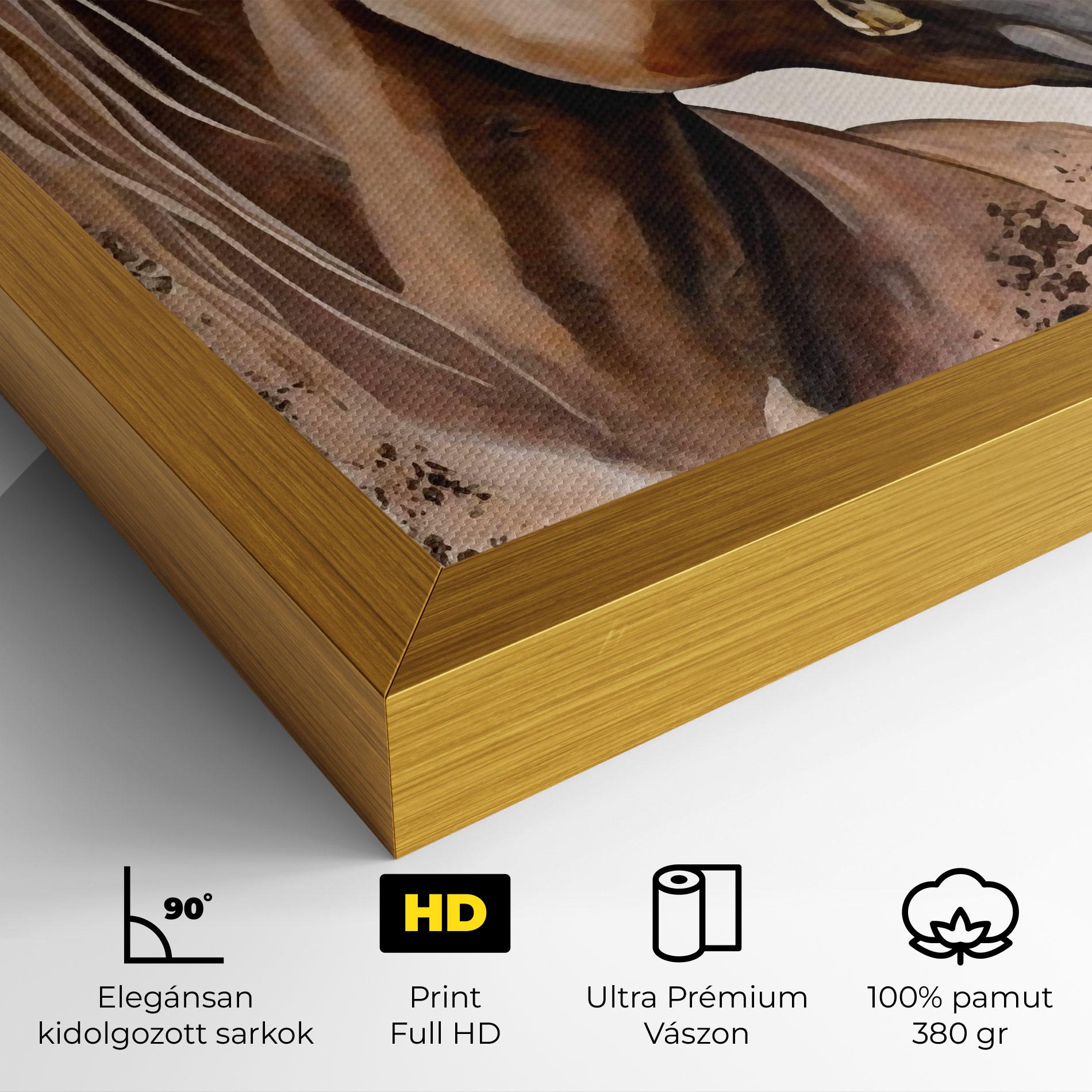 Vászonkép Gold Horse Painting mockup 4