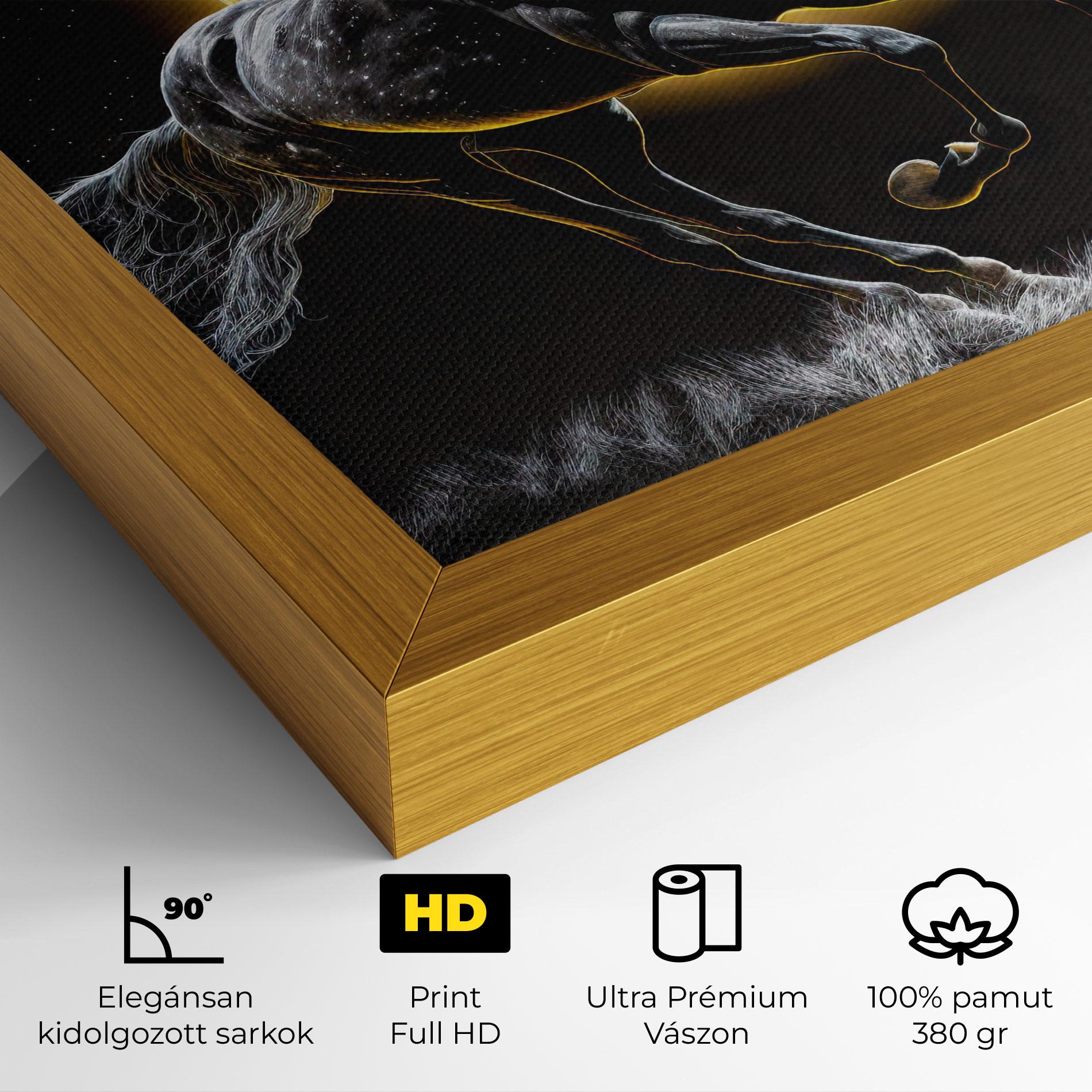 Vászonkép Gold Moon Horse mockup 4
