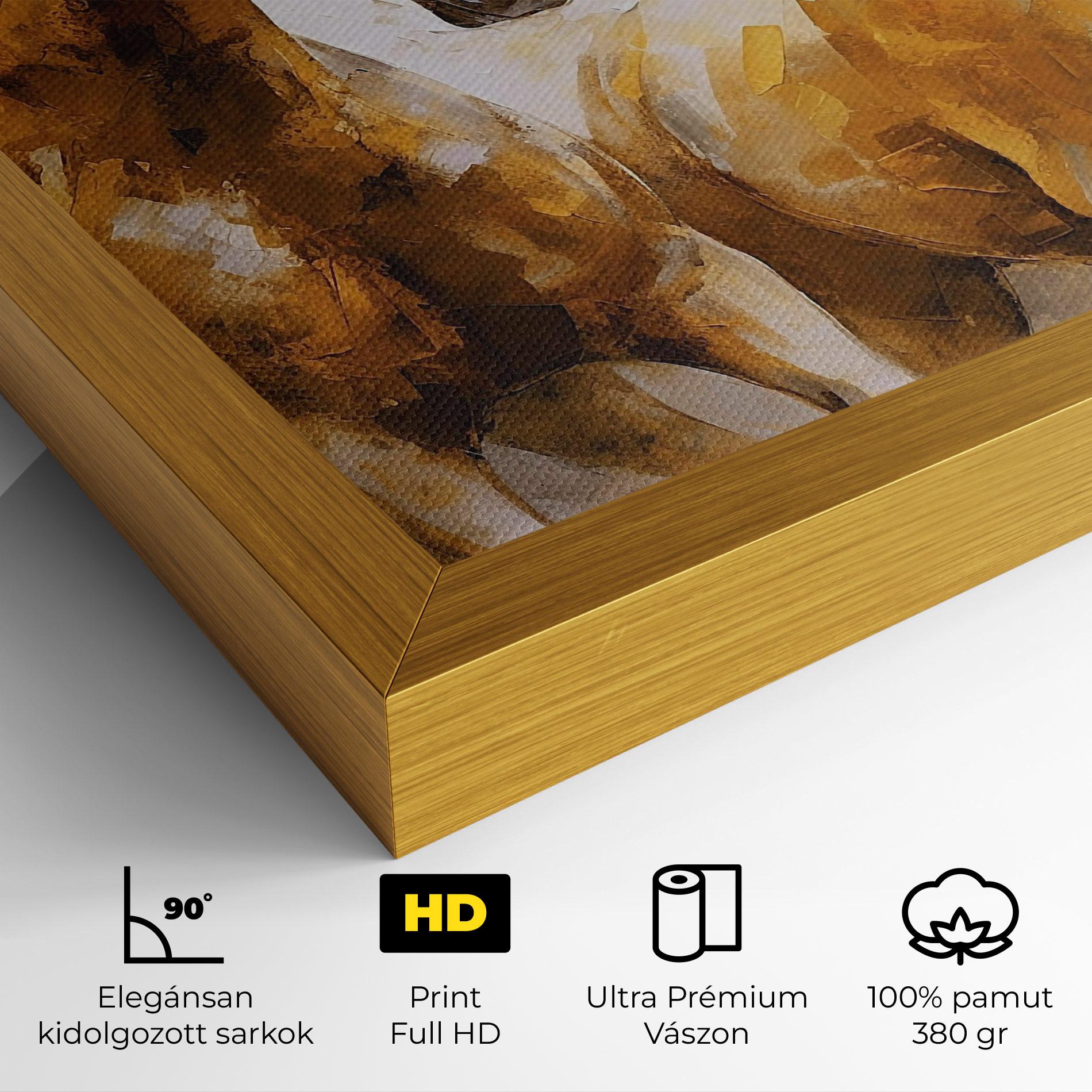 Vászonkép Golden Brown Horses mockup 4
