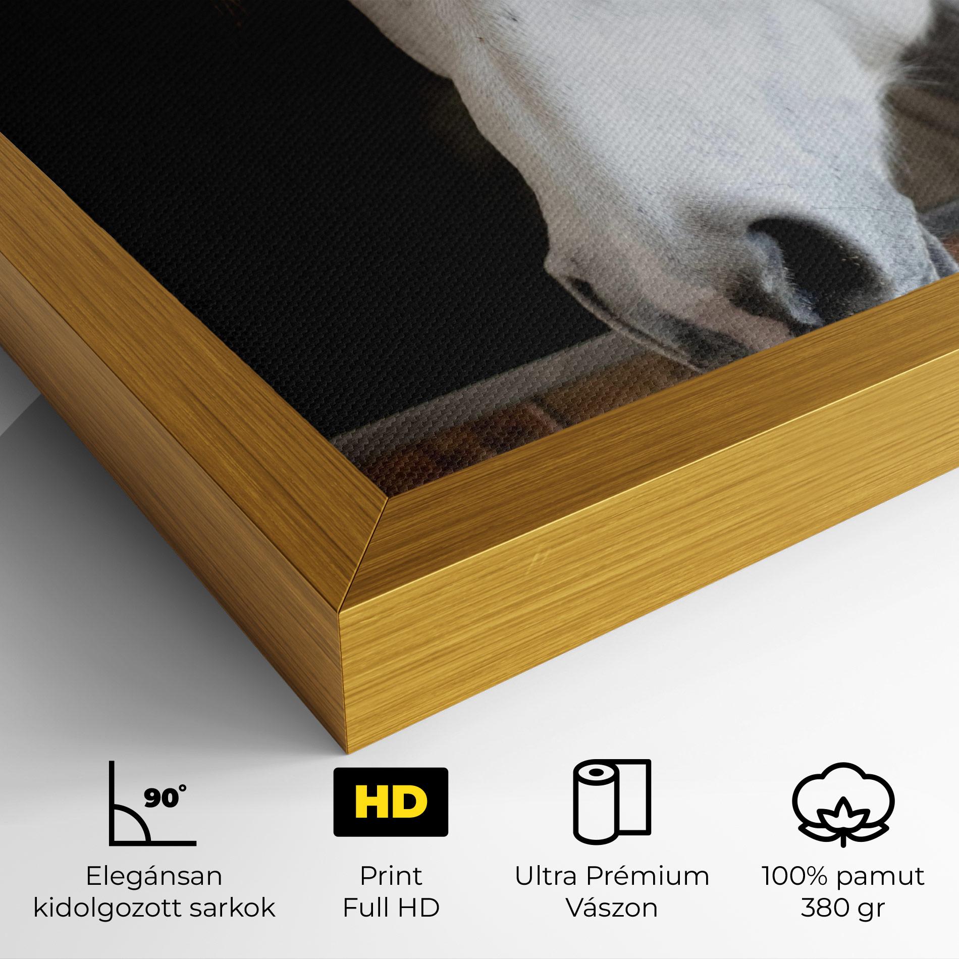 Vászonkép Grey Horse Head mockup 4