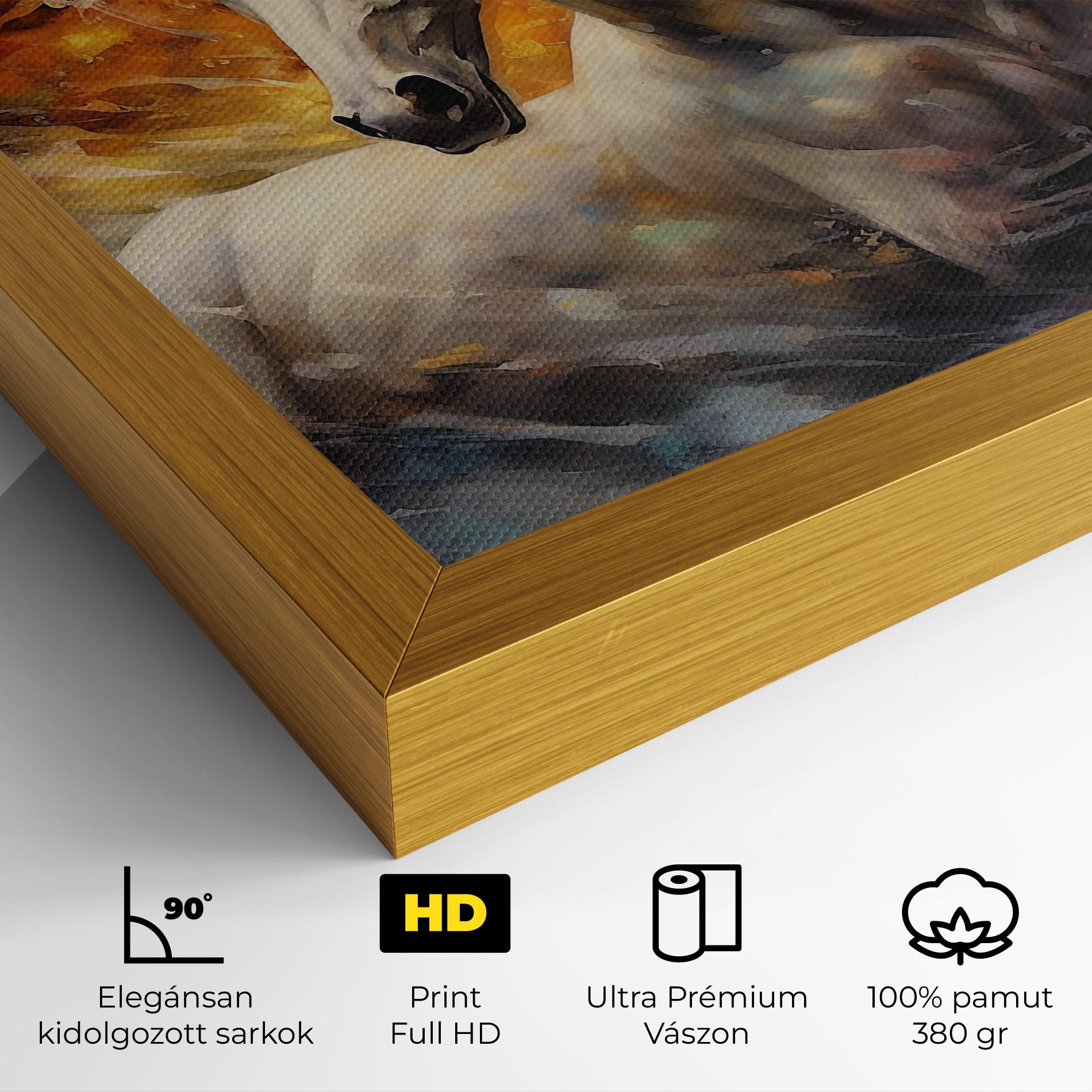 Vászonkép White Horse Painting mockup 4