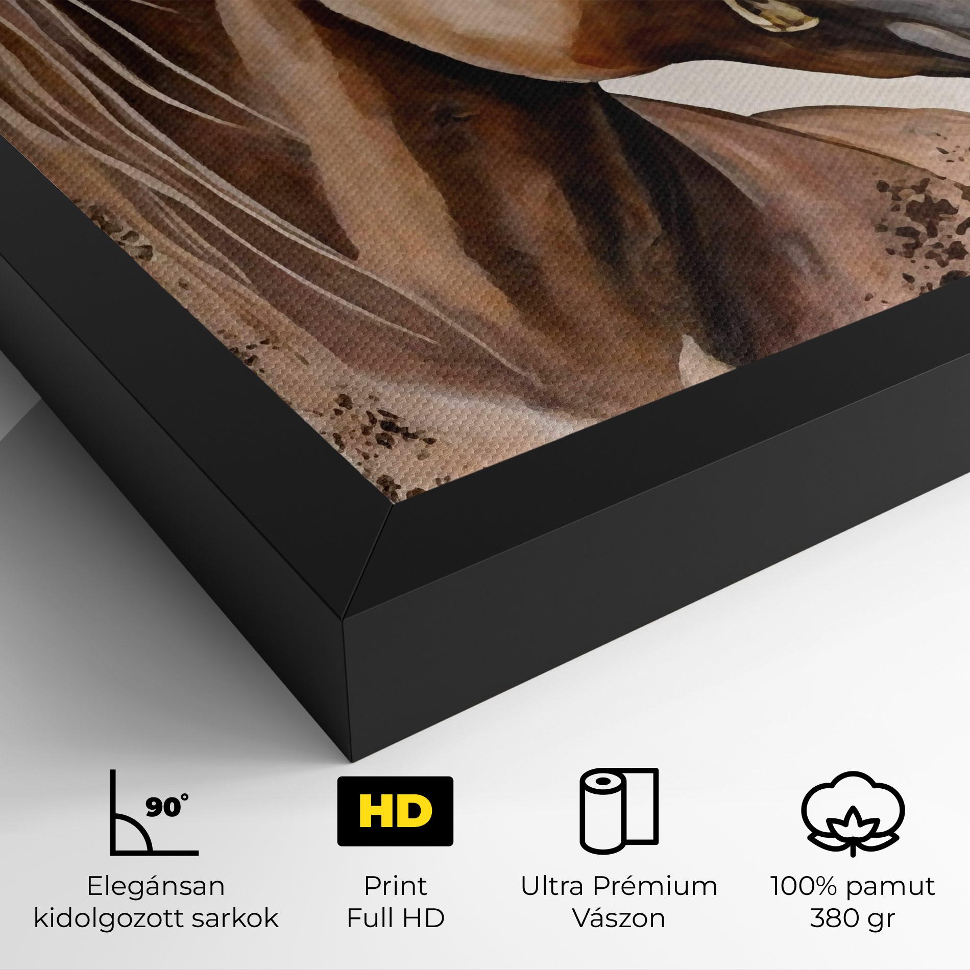 Vászonkép Gold Horse Painting mockup 4
