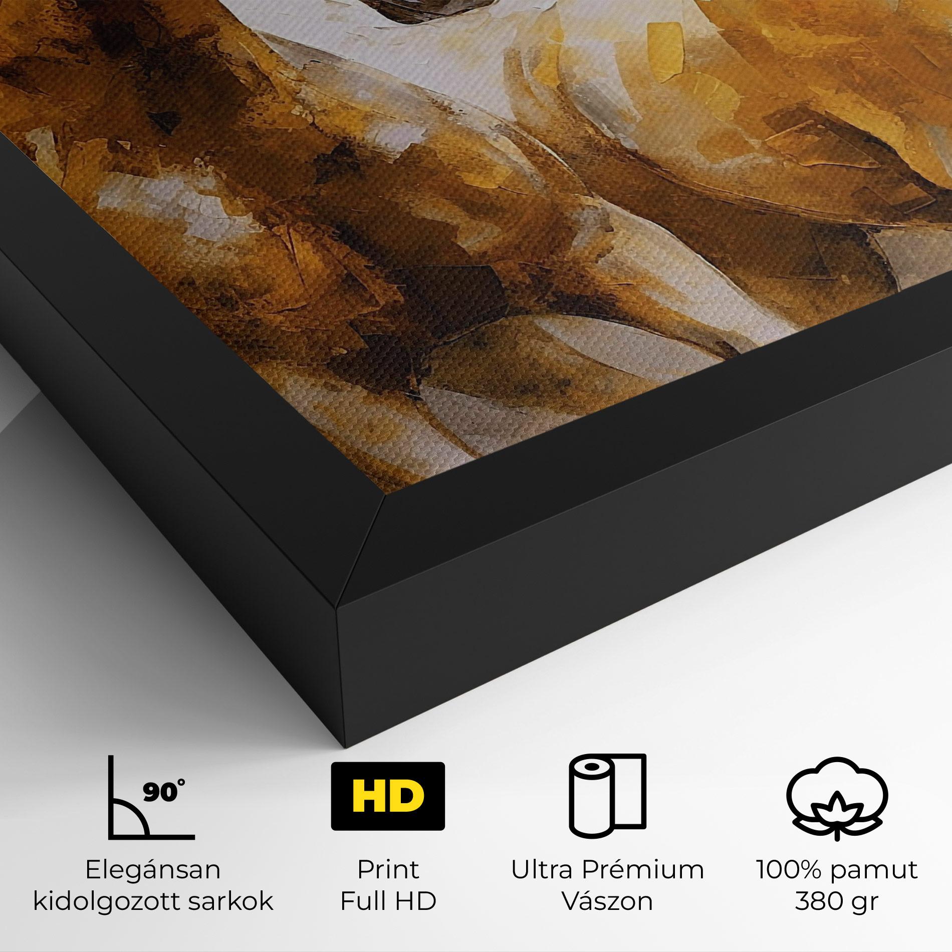 Vászonkép Golden Brown Horses mockup 4