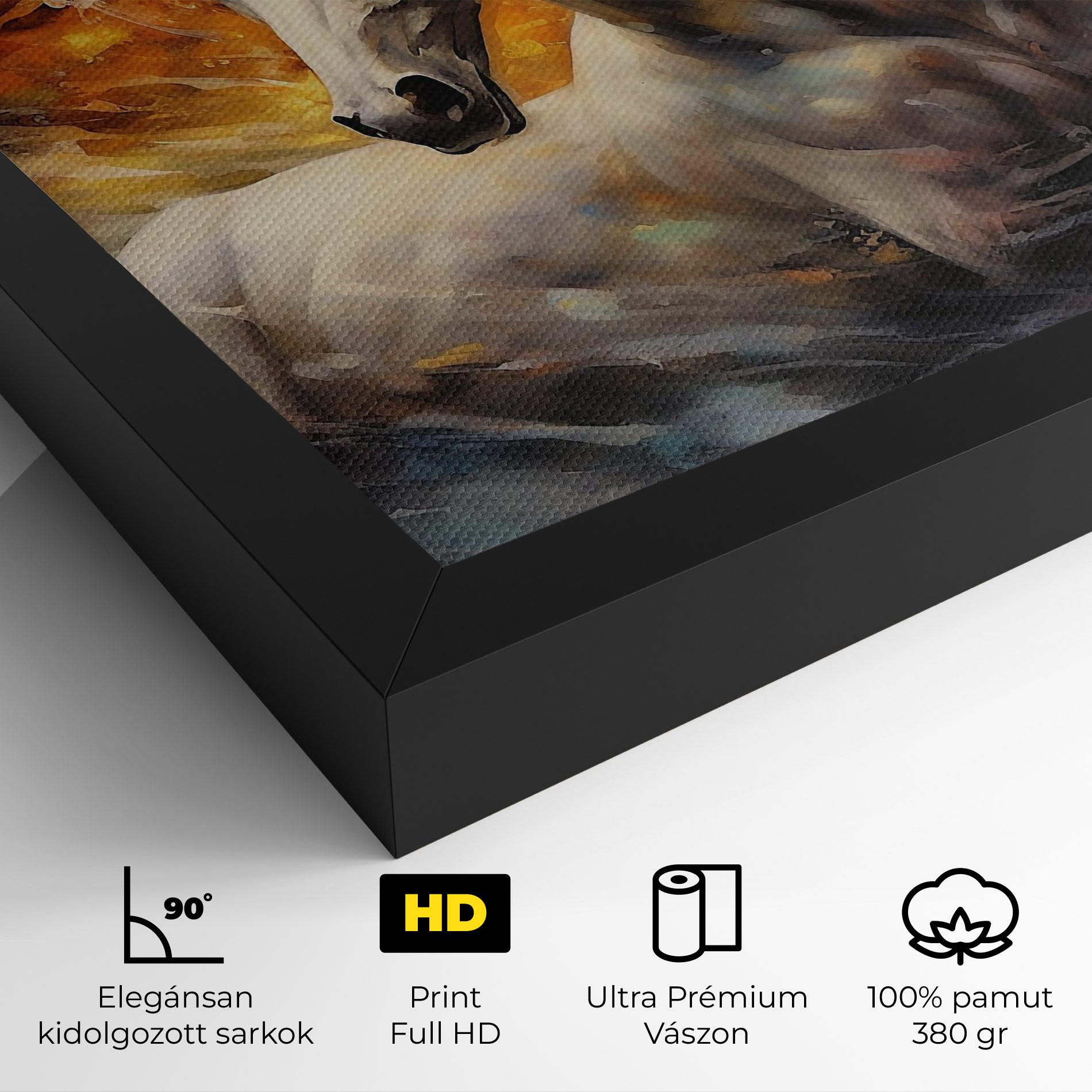 Vászonkép White Horse Painting mockup 4