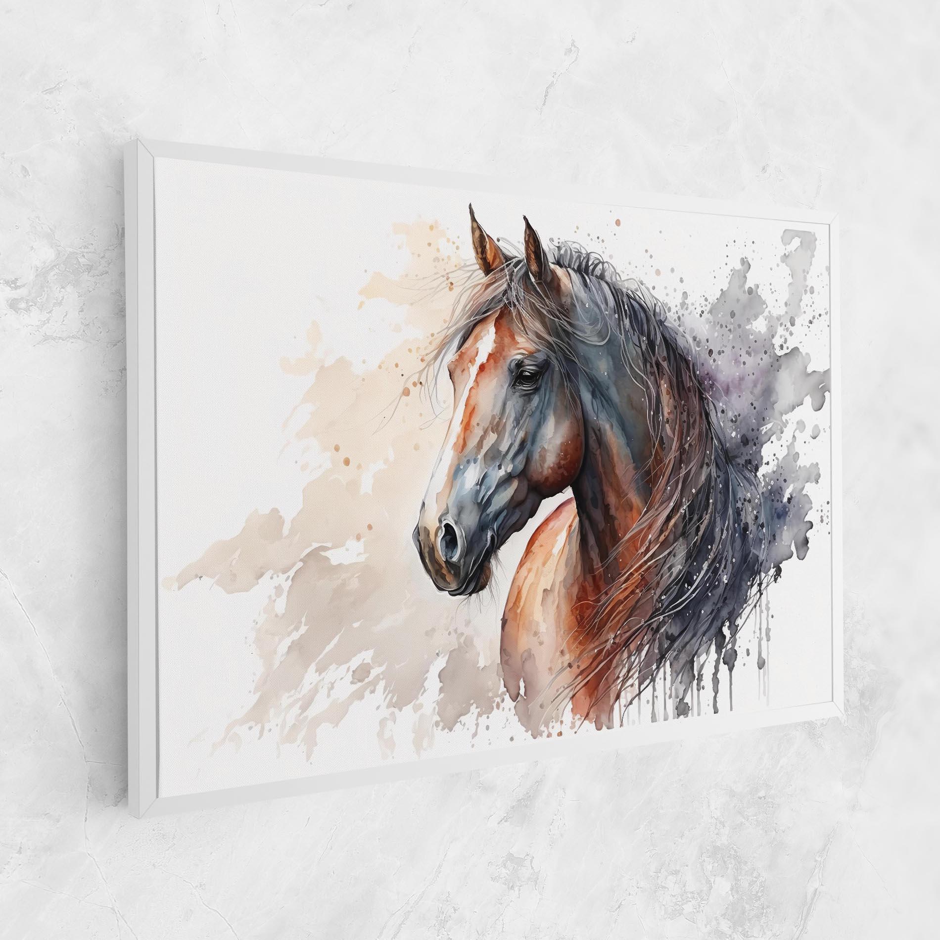 Vászonkép Black Brown Horse Painting mockup 1