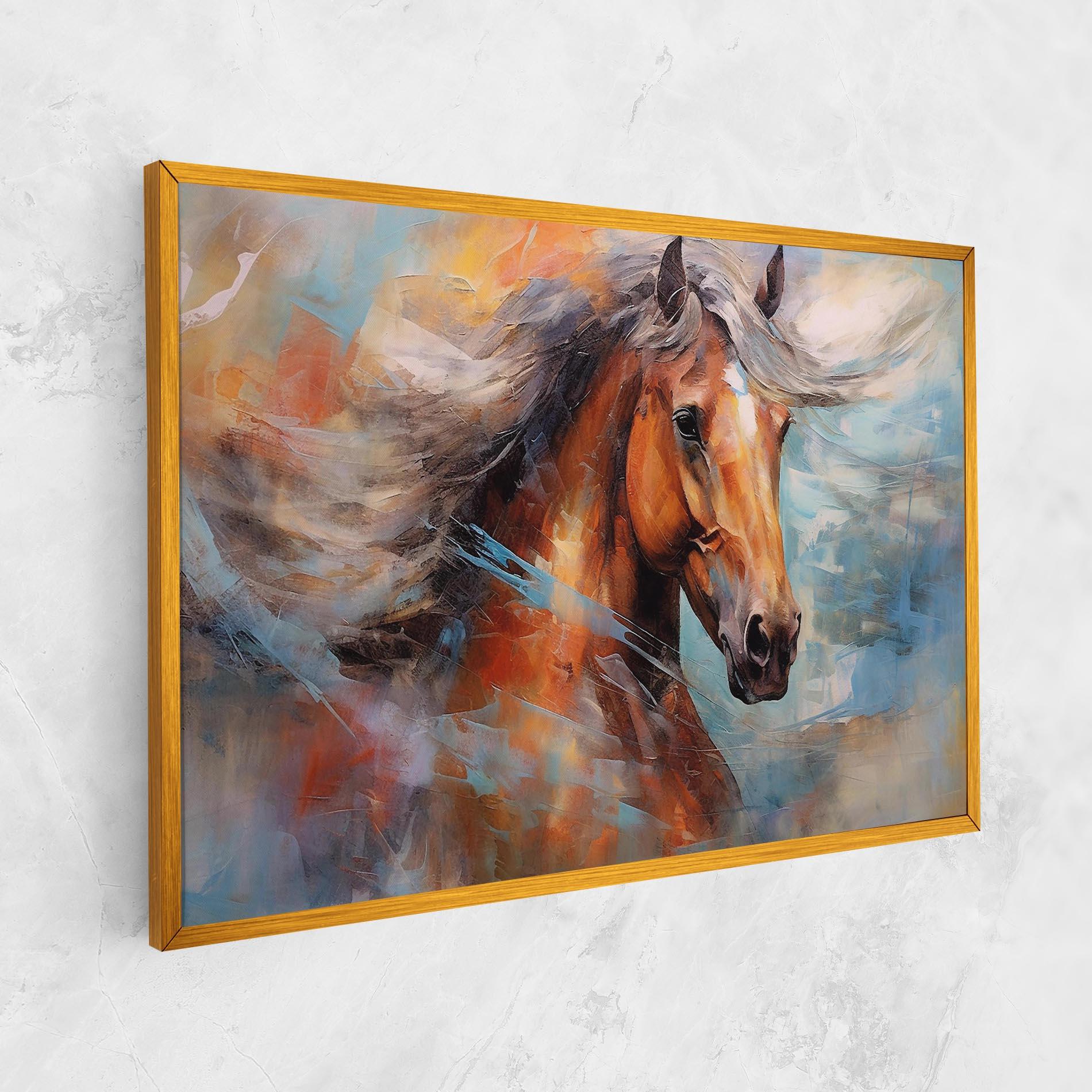 Vászonkép Beautiful Brown Horse mockup 1